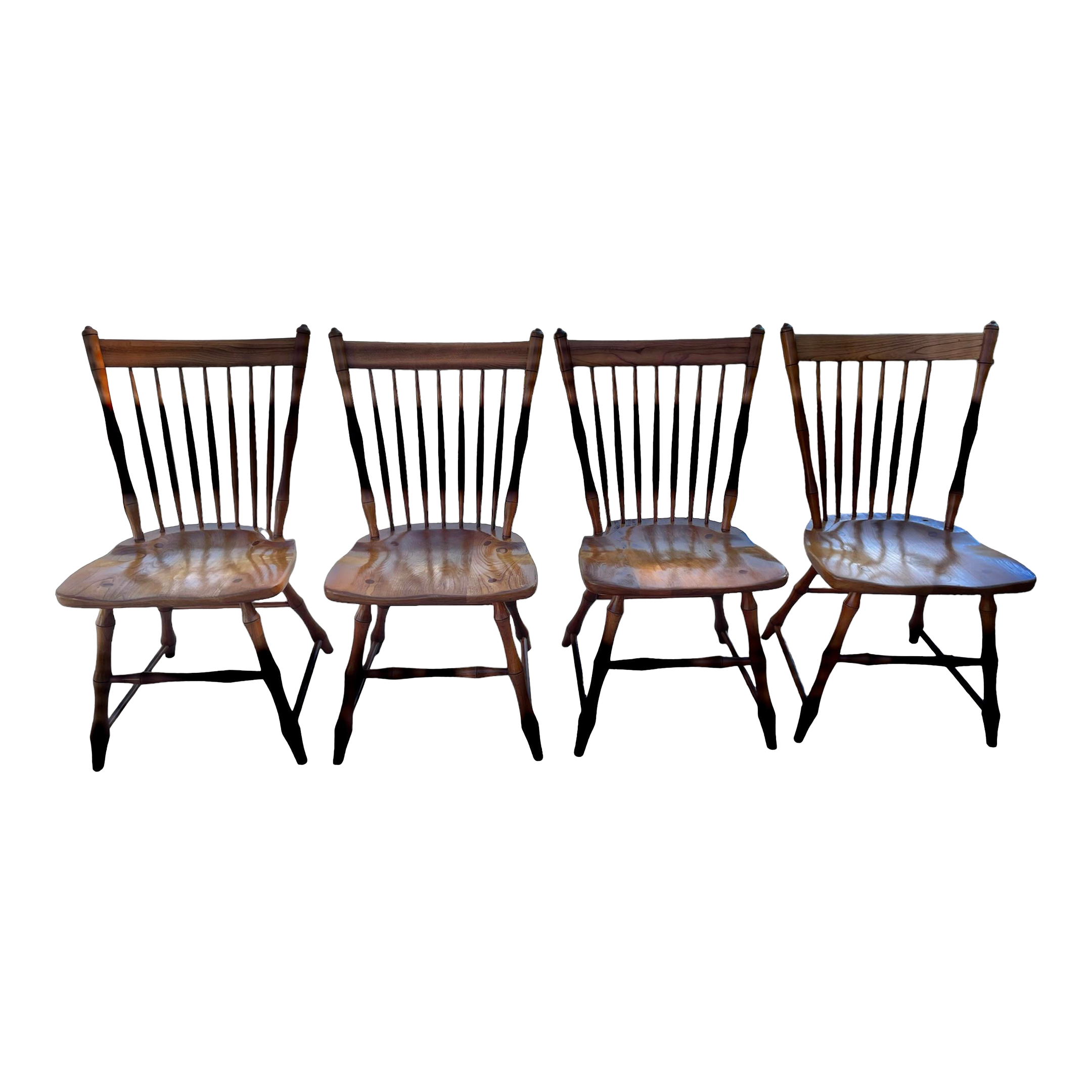 Early 20th Century Spindle Chairs Set of 4 Chairish