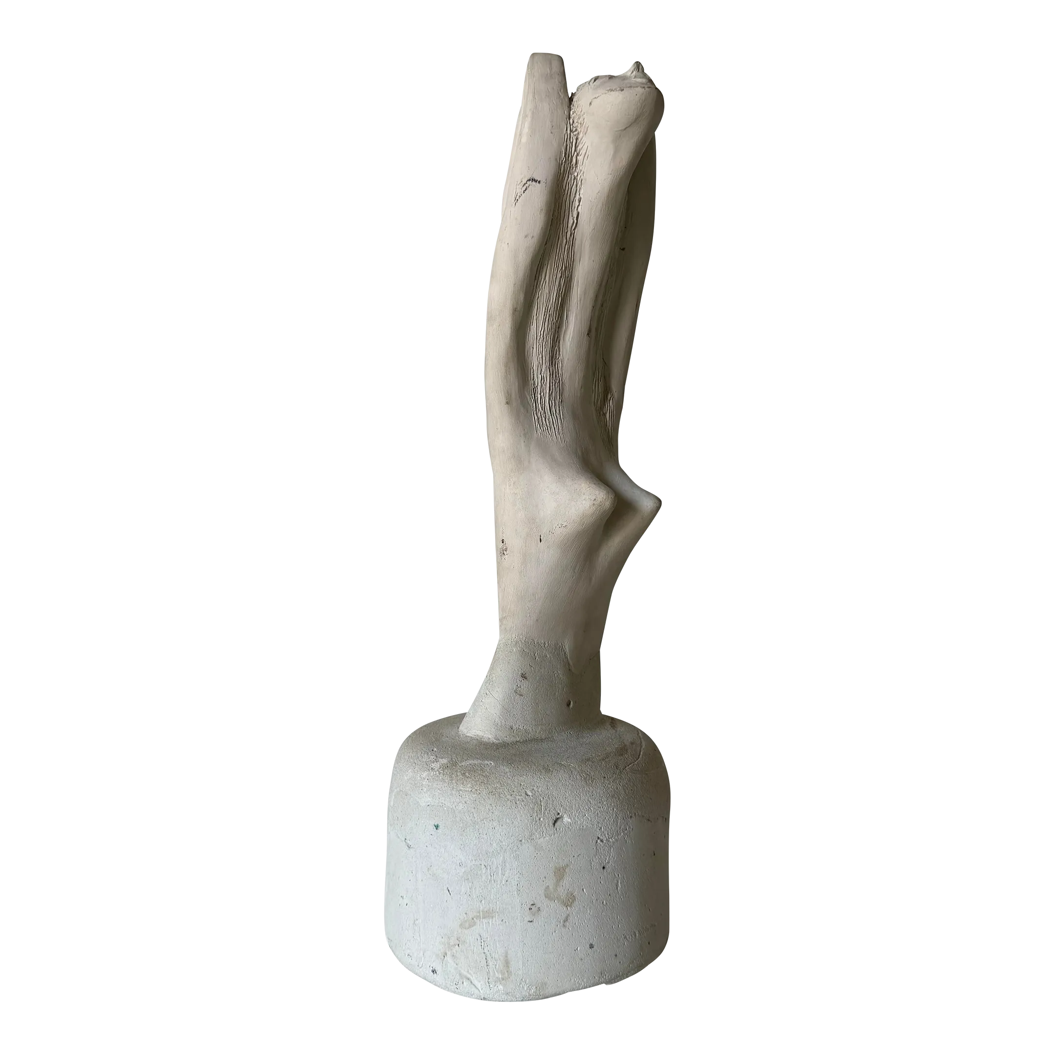 Vintage Art Female Bust Plaster - Concrete Sculpture | Chairish