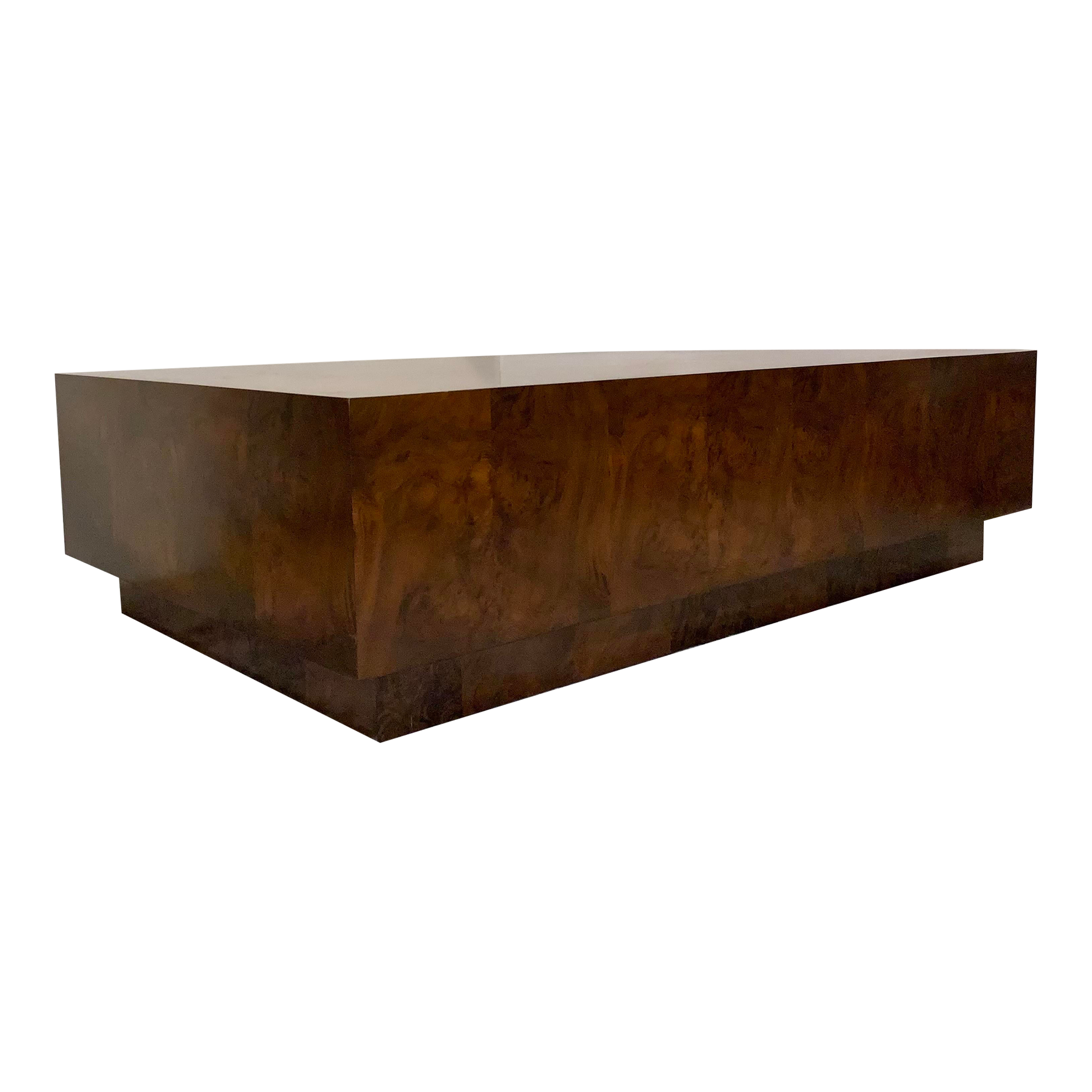 Theodore Alexander Modern Large Burl Wood Cocktail Table Chairish
