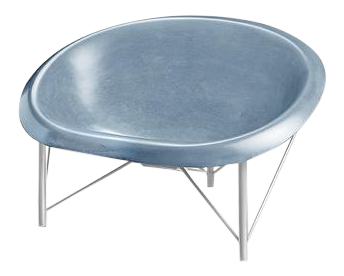 Heated Indoor/Outdoor Helios Chair in Silver u0026 Ocean | Chairish