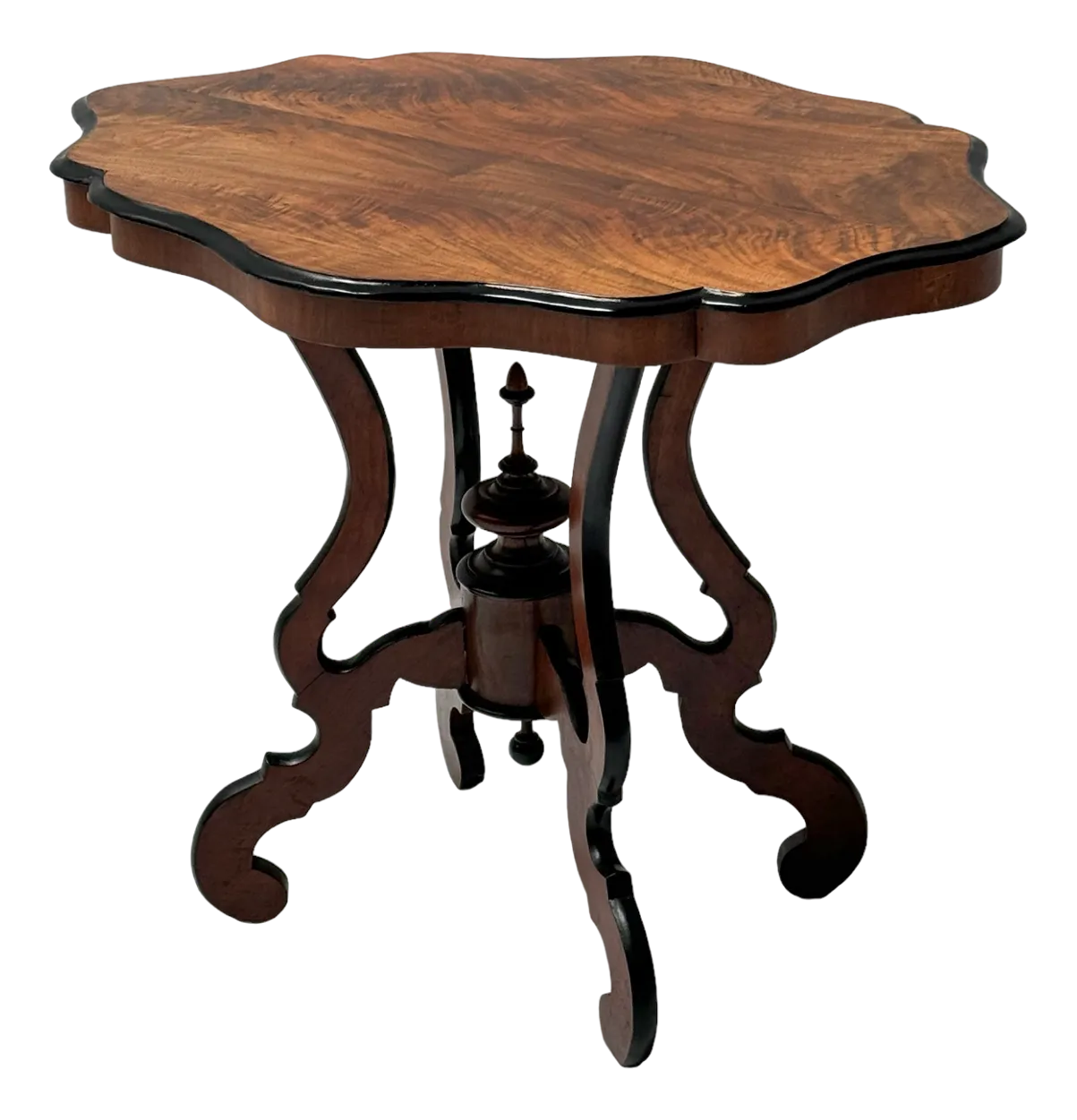 Walnut Victorian Center Table, 1890s | Chairish