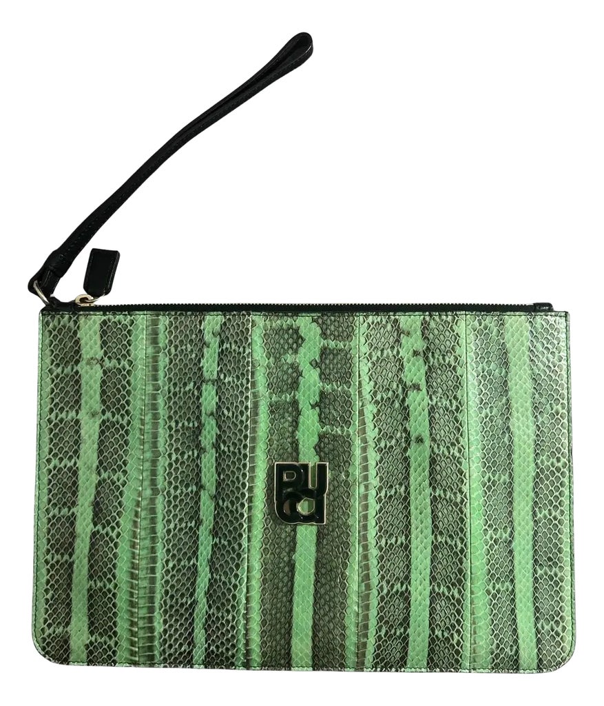 A 21st Century Green Print Python Belt Bag by Emilio Pucci  display picture 1