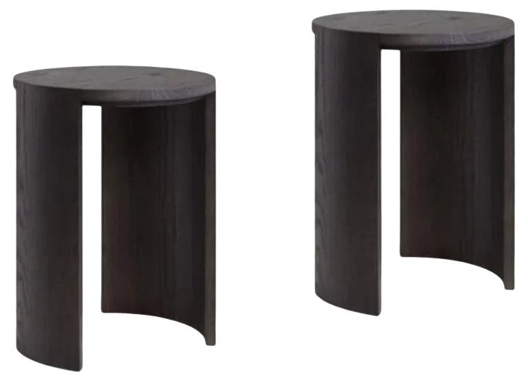 Set of Airisto Stools in Stained Black by Made by Choice