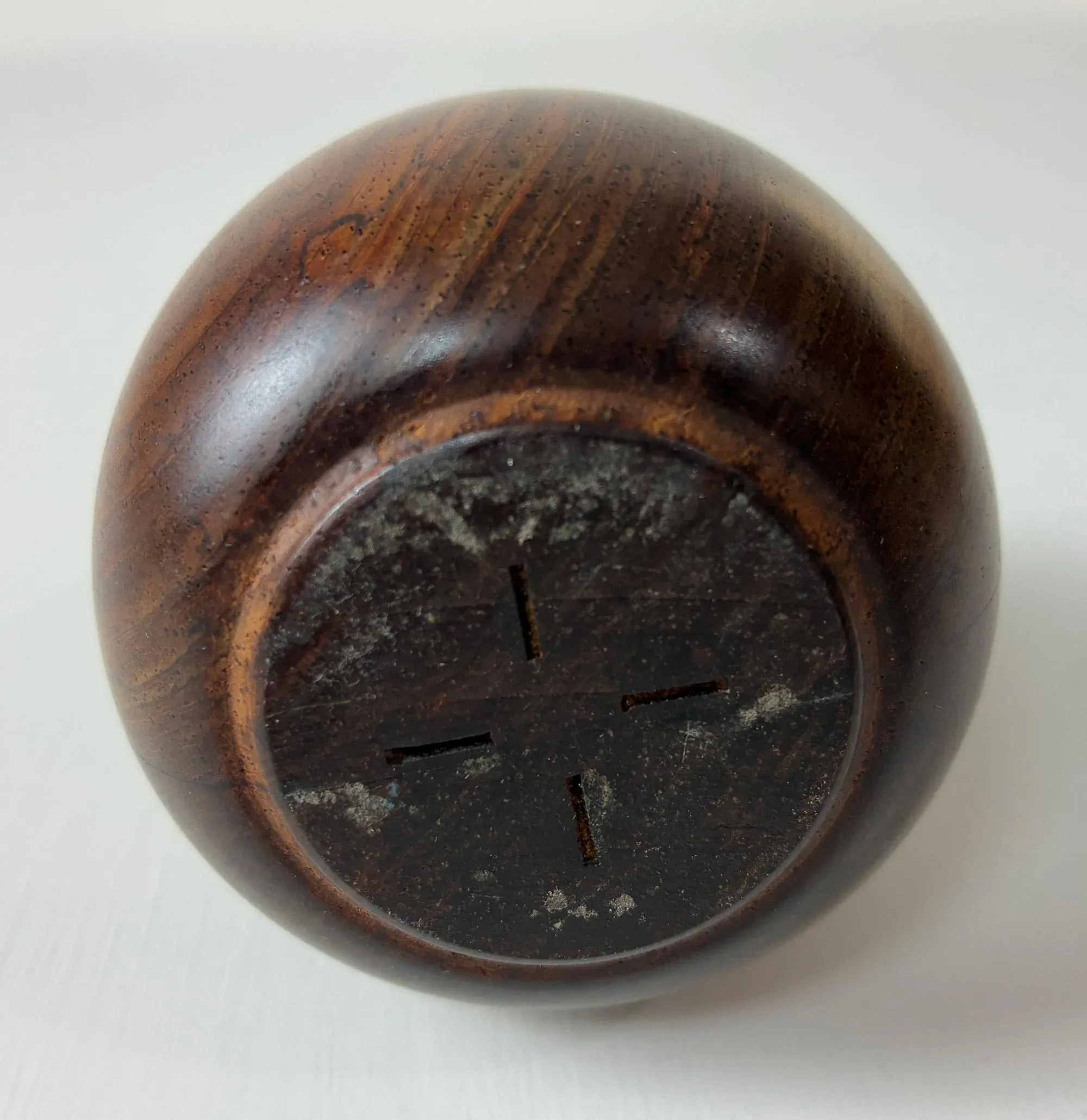 Pair of 1950s Exotic Turned Wood Vessels - Weed Pots