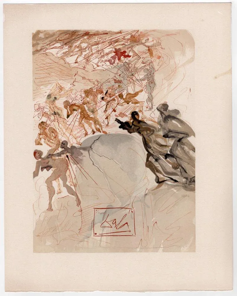 ソウルミュージシャンのグラフィックアート Salvador Dali, The Lustful, 1964, Original Woodcut | Chairish