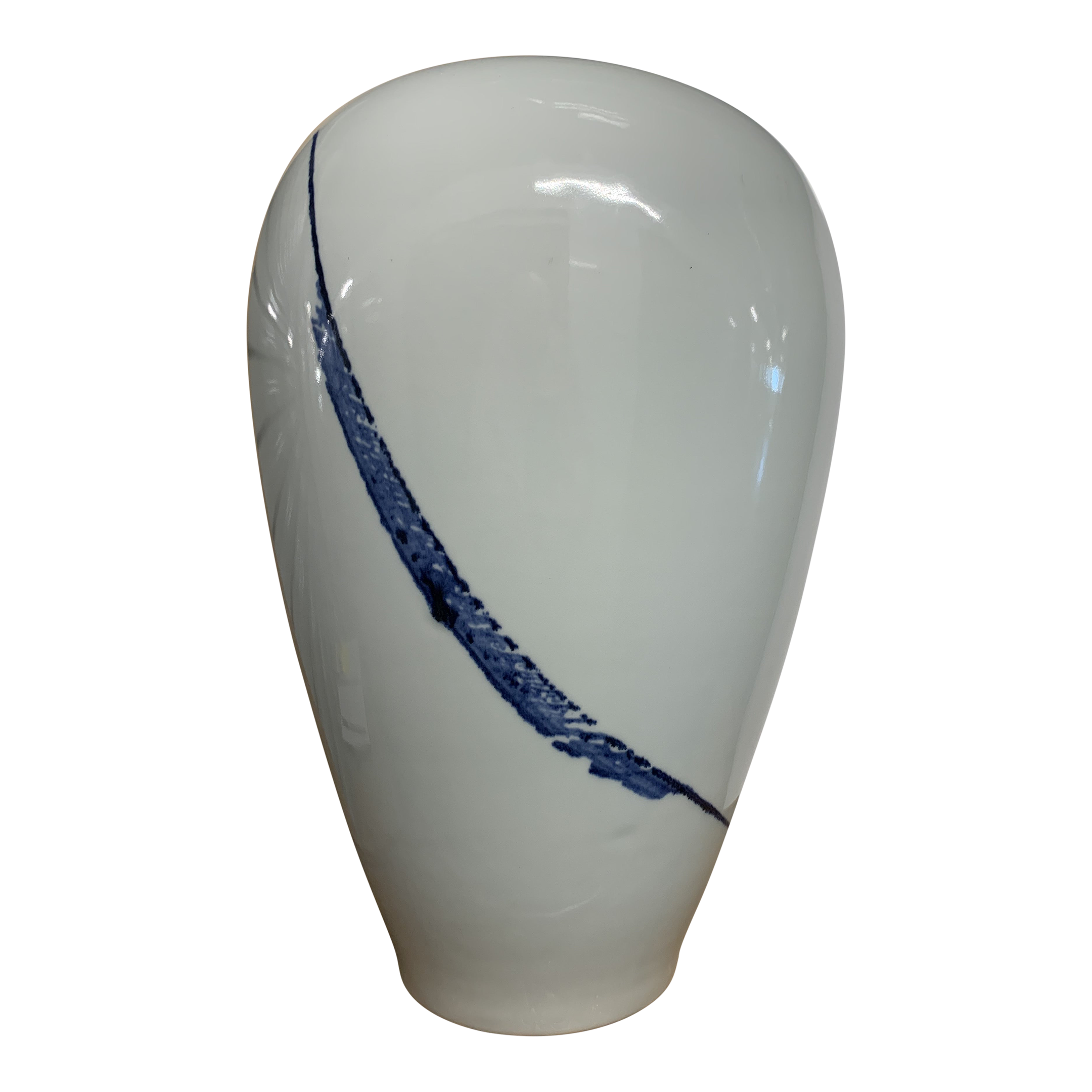 Early 21st Century Spin Ceramics Brushstroke Porcelain Vase Chairish