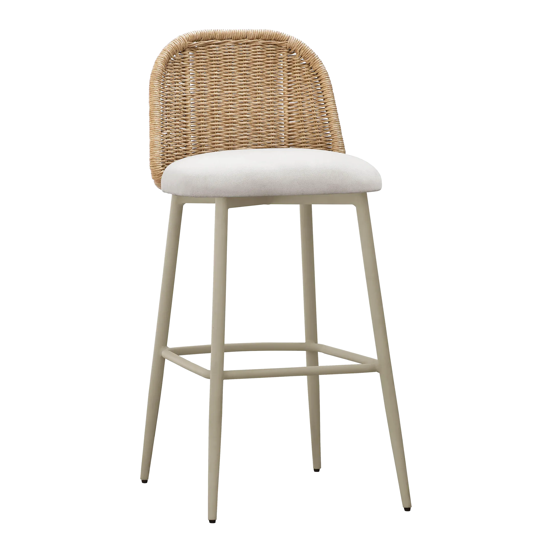 Alexa Cream Outdoor Barstool Chairish