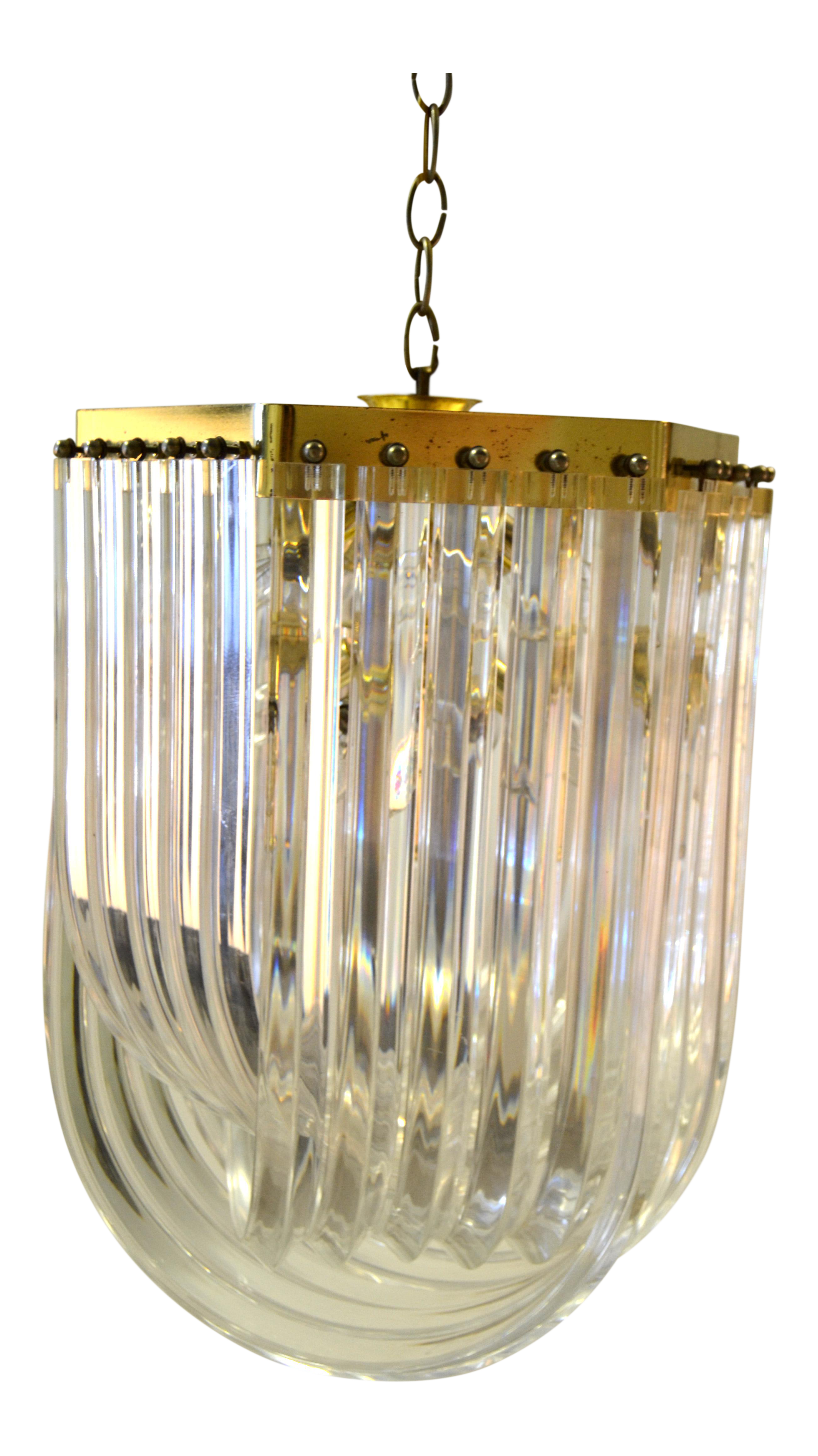mid century lucite chandelier