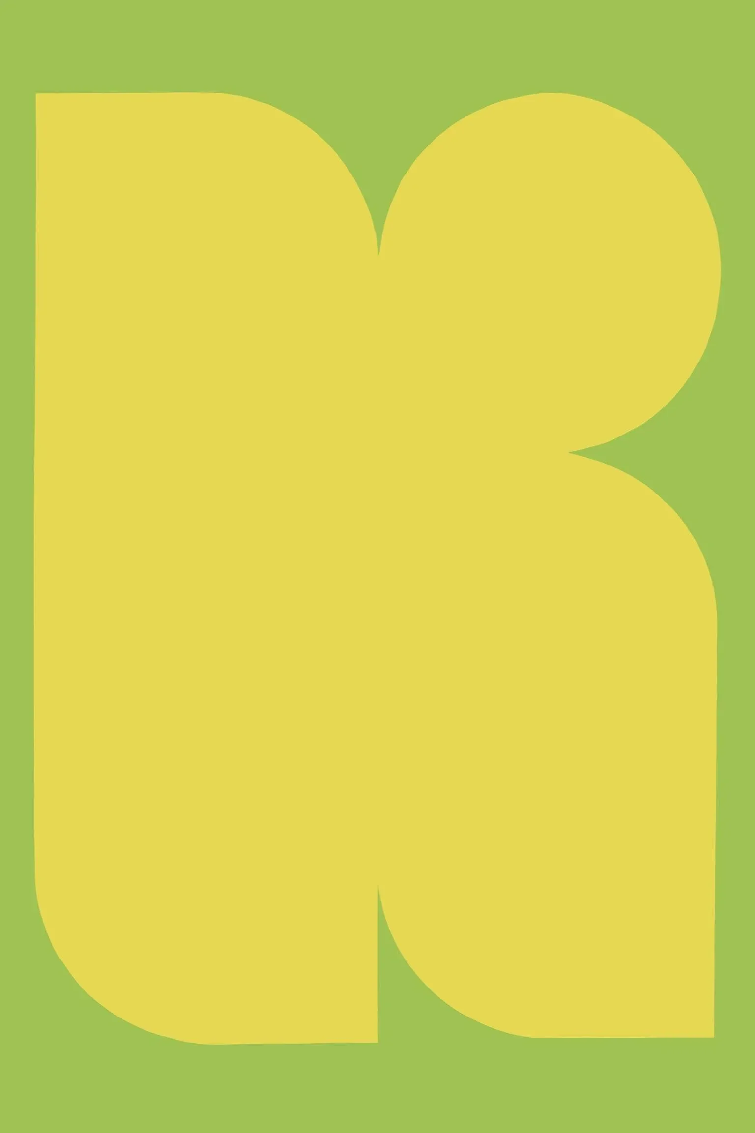 Lime Green and Yellow Abstract Geometric Shape - Bold Modern Art Print ...