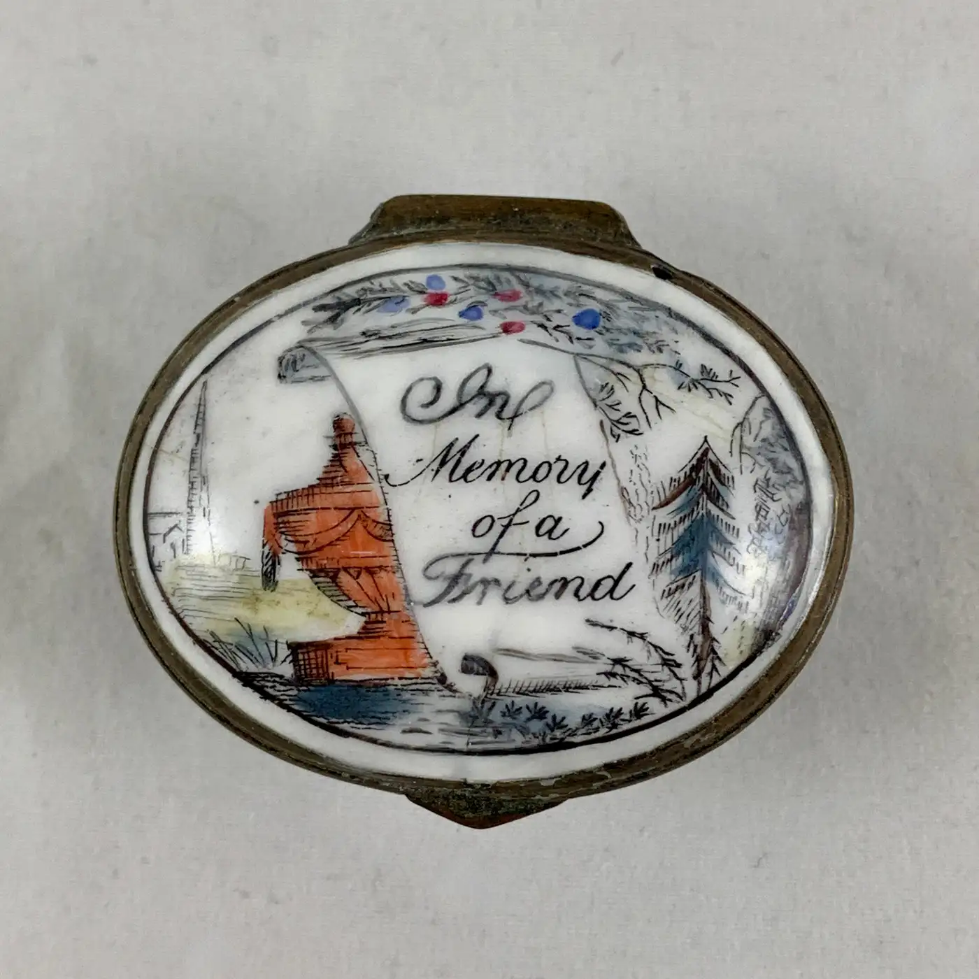 18th Century English Bilston Battersea Enamel Memento Mori
