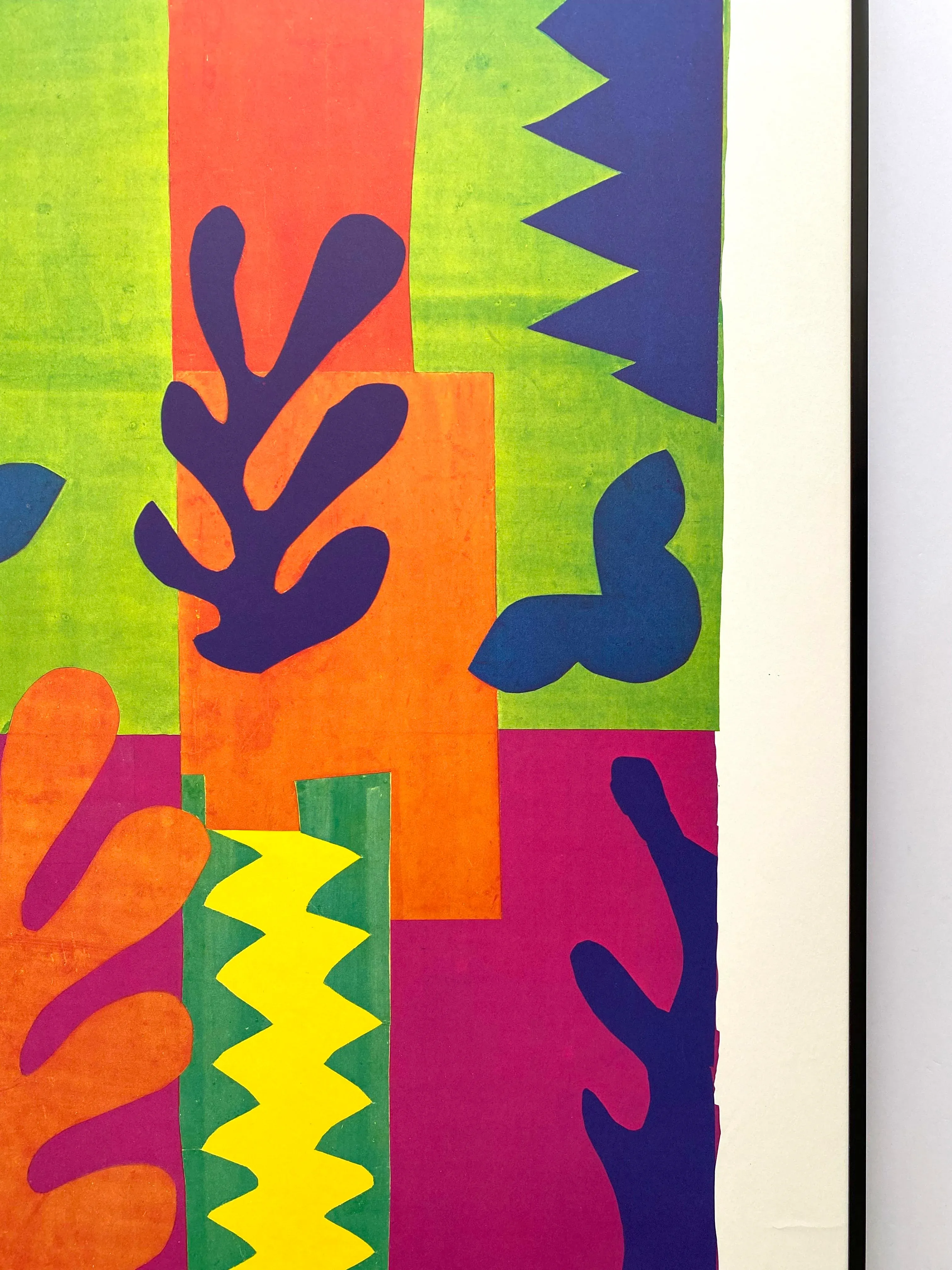 Henri Matisse Vintage 1977 Modernist Lithograph Print Framed Large Exhibition Poster \