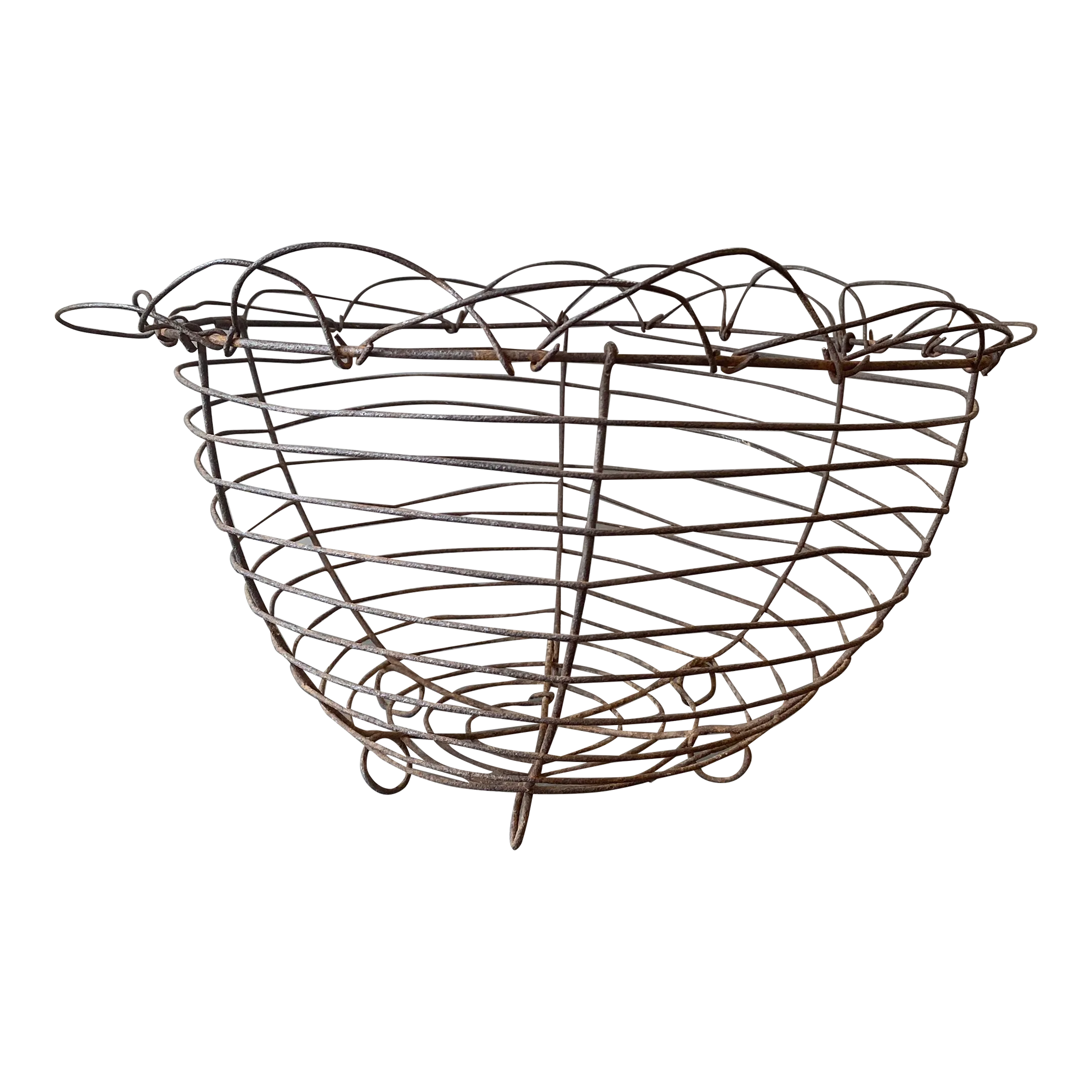 Vintage Wire Garden Basket Chairish