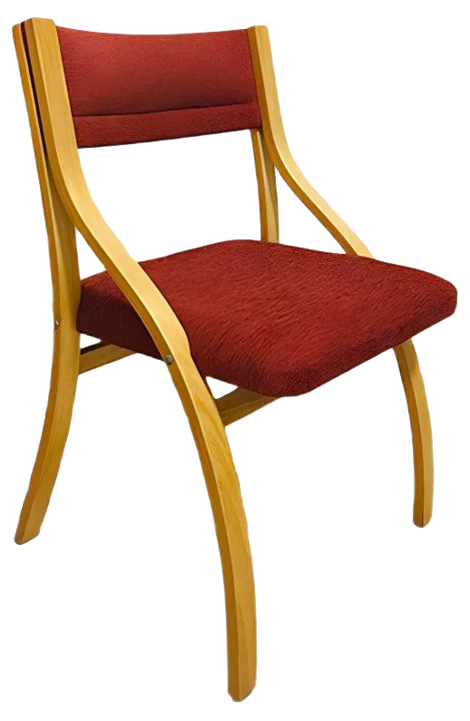 Red Dining Chairs by Ludvig Volak for Drevopodnik Holesov, 1950s, Set