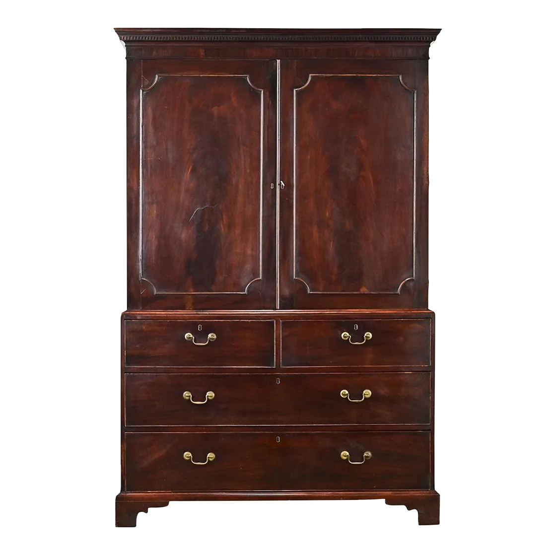 English 19th Century Mahogany Linen Press Chairish