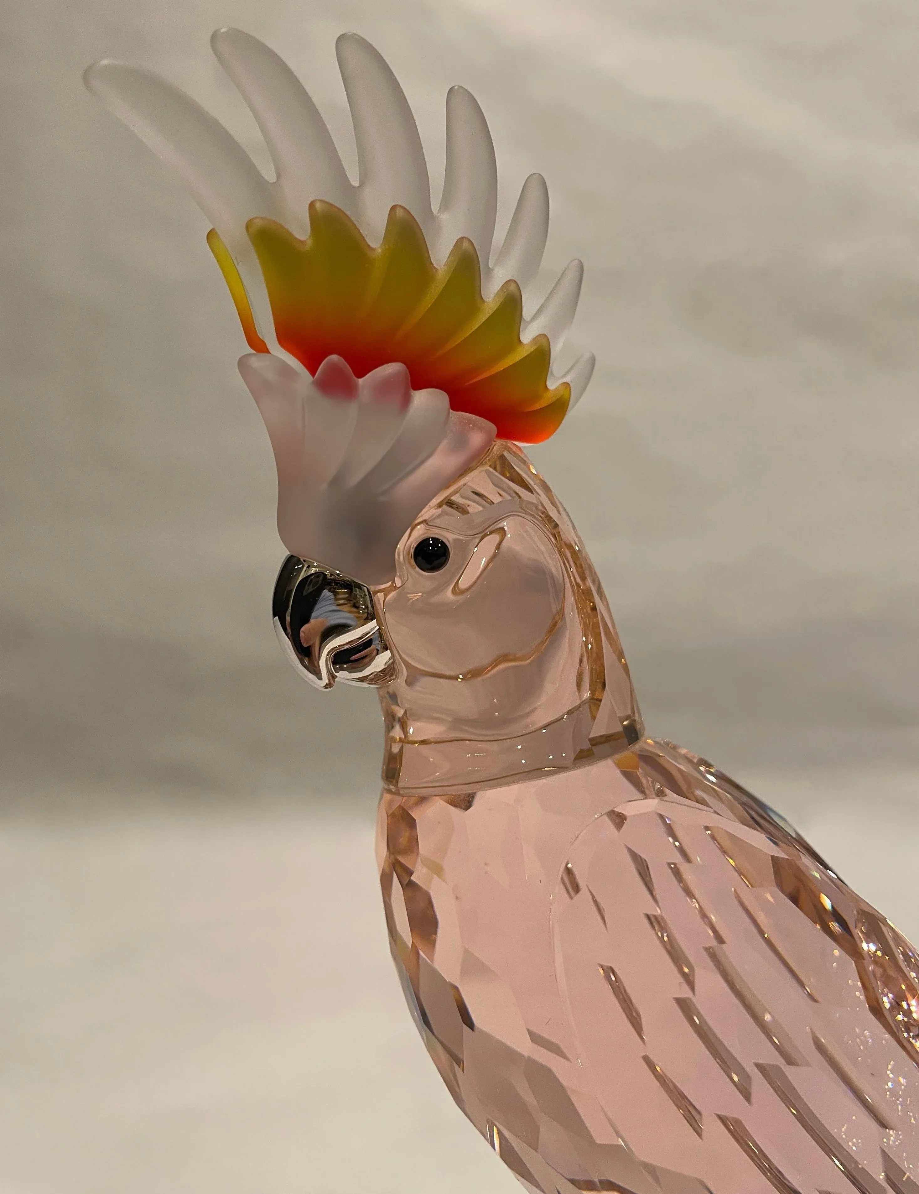 Swarovski Crystal Cockatoo Bird Figure | Chairish