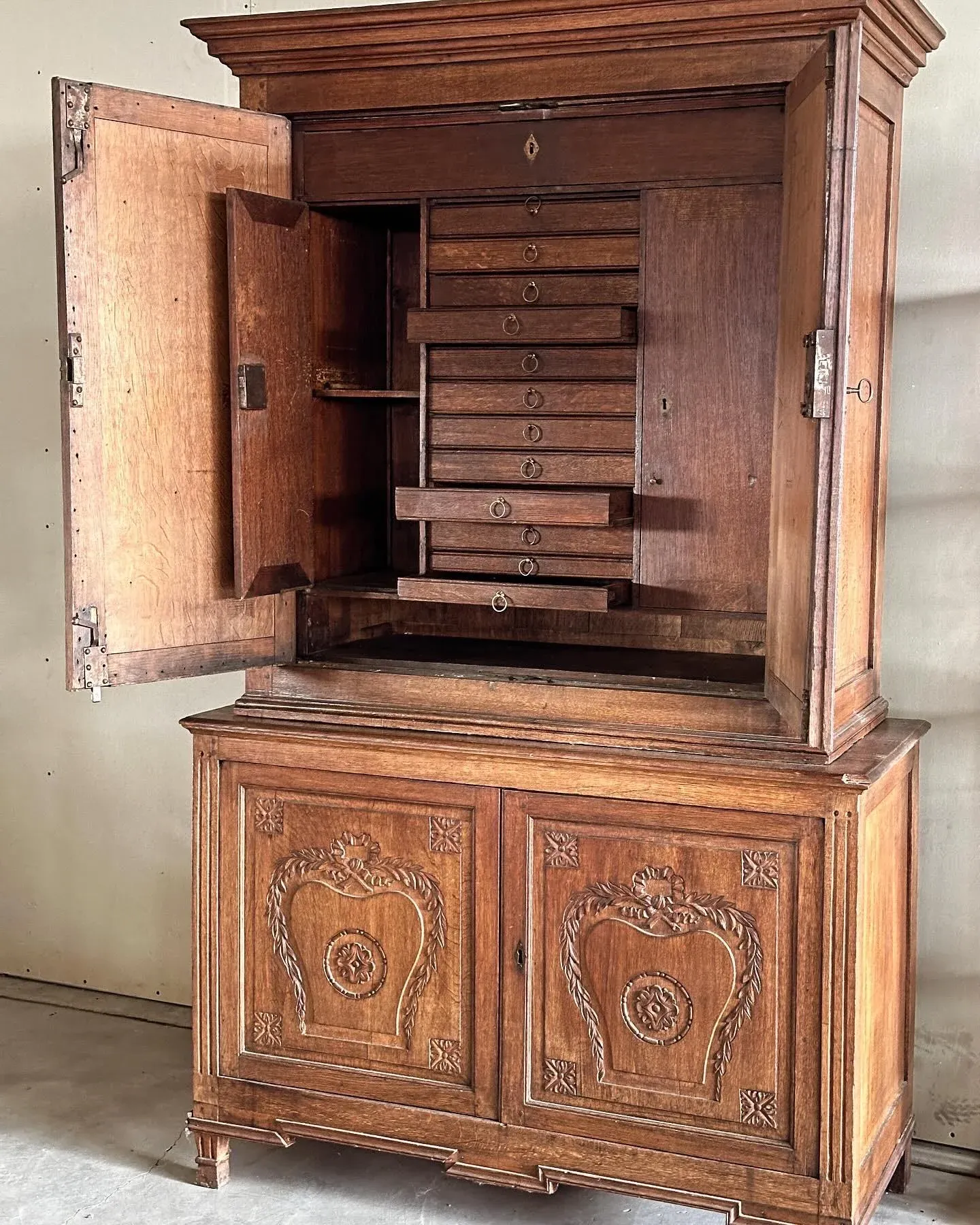 19th-Century Breton Notary Cabinet