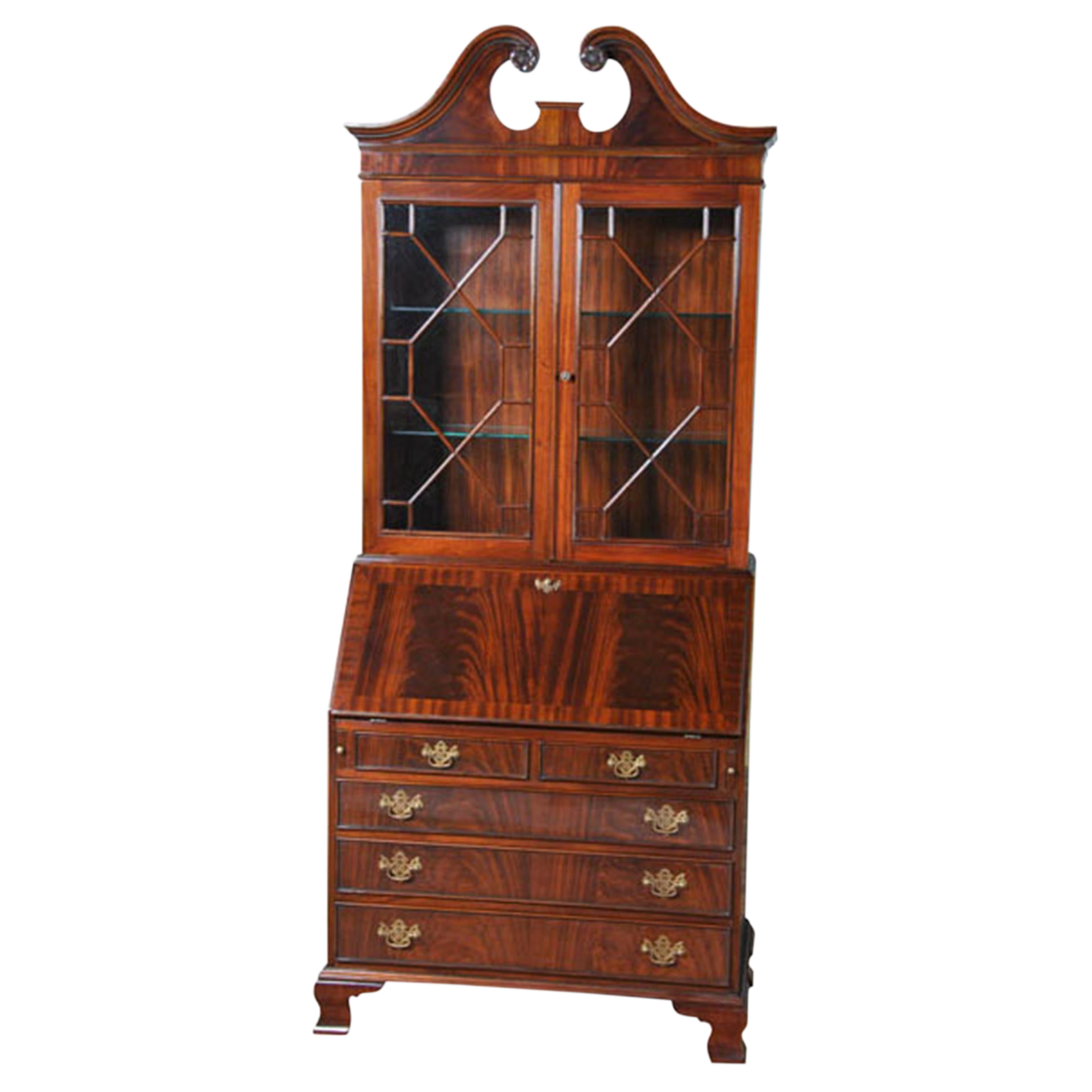 Traditional Mahogany Secretary Desk Chairish