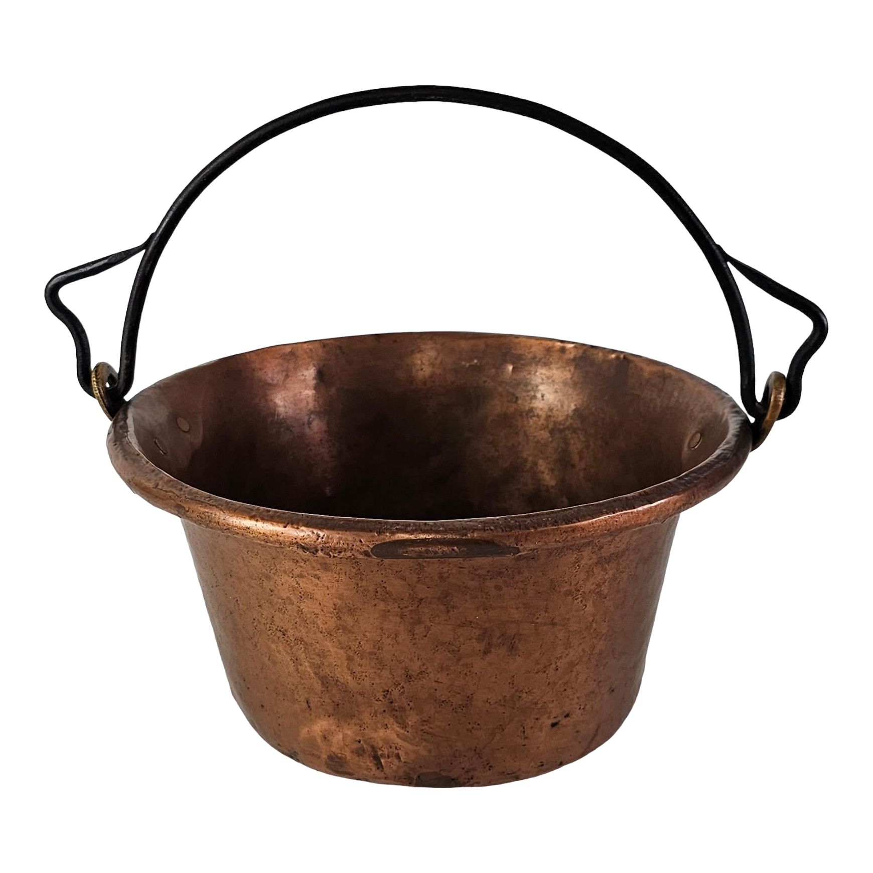 Copper Cauldron/Fire Place Ash Bucket W/ Iron Handle Chairish