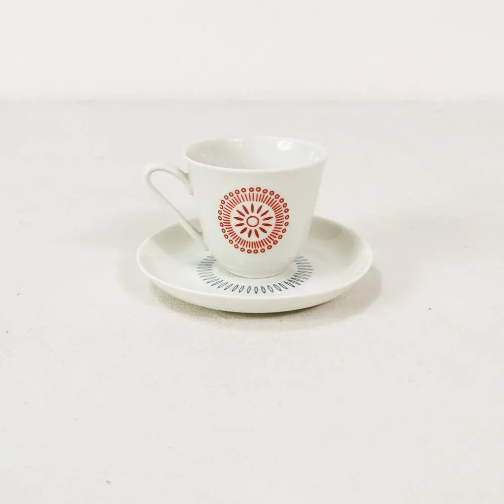 German Porcelain Espresso Set, 1960s, Set of 12