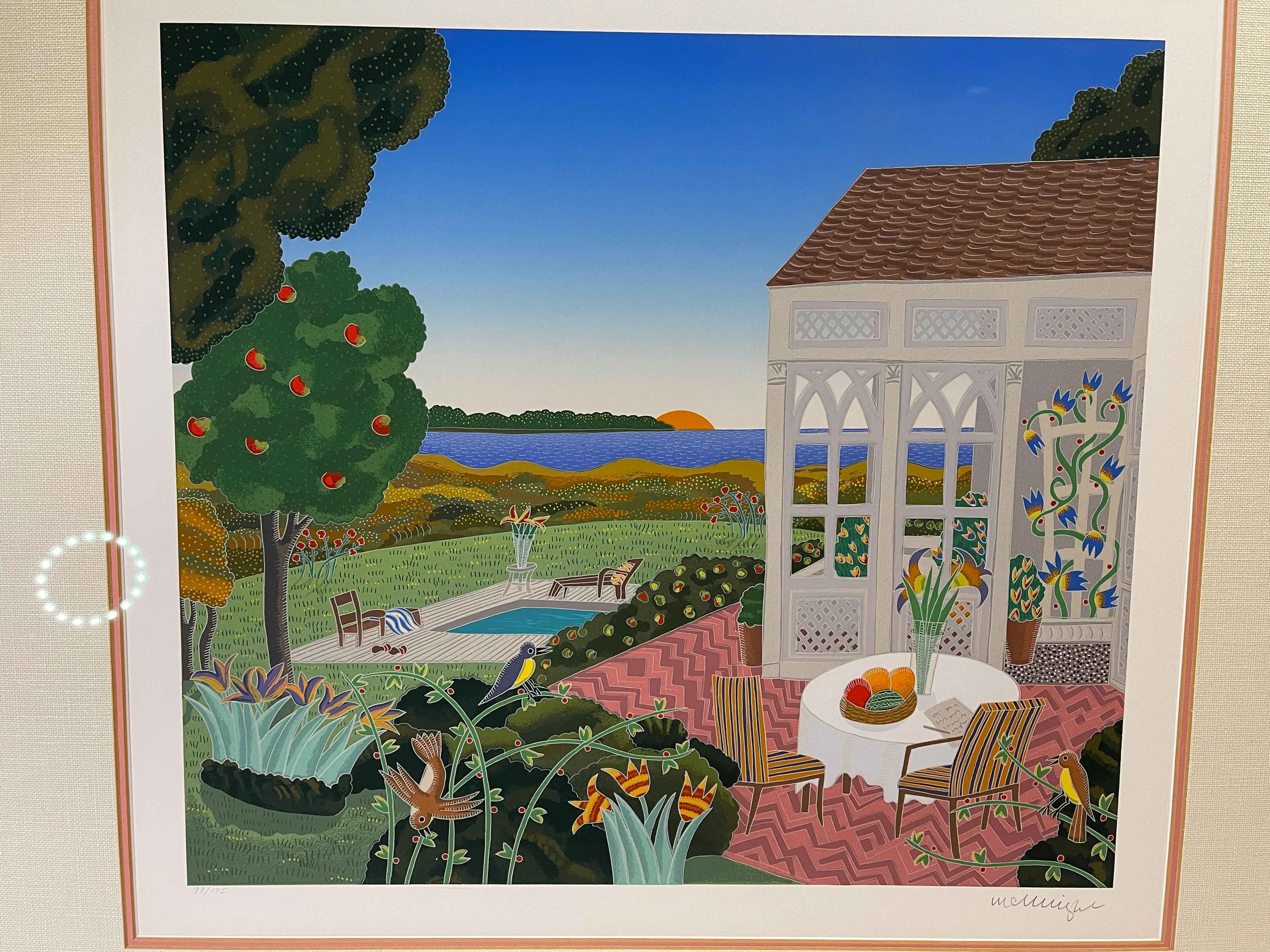 Late 20th Century Rare Thomas McKnight Serigraph on Canvas Limited
