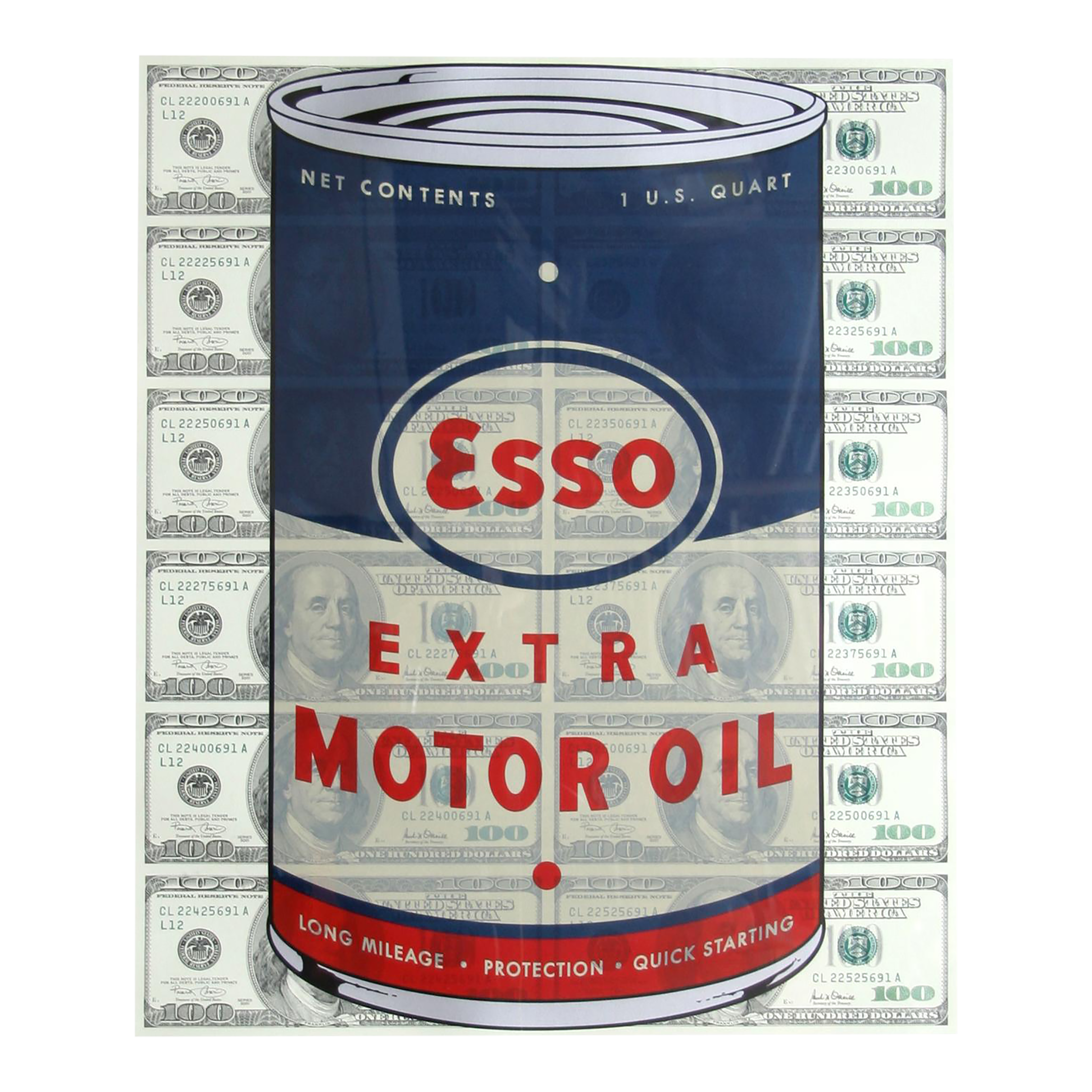 Esso Oil Can, Screenprint on Coventry by Steven Gagnon