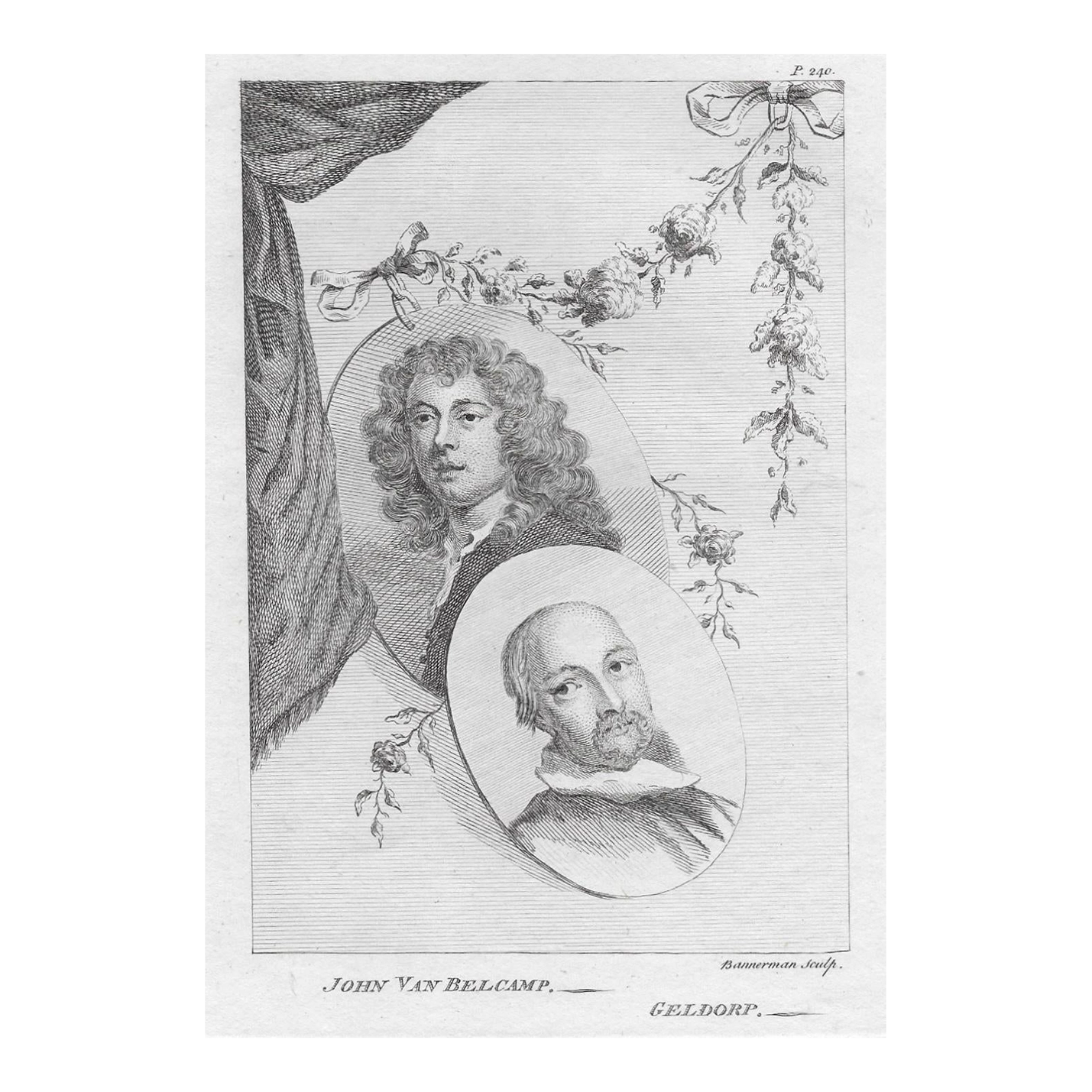 1798 Flemish Artists Portrait Engraving