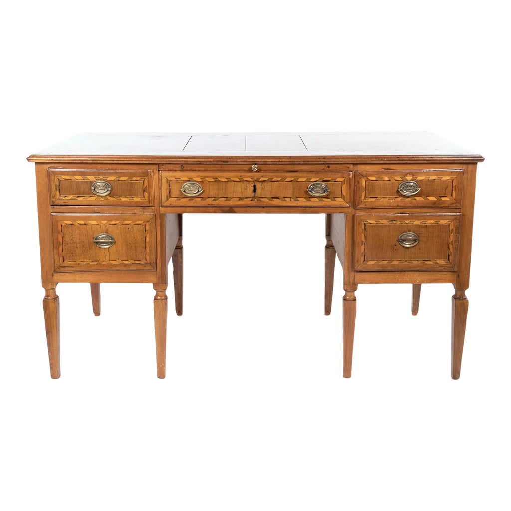 Italian Neoclassical Five Drawer Fruitwood Writing Desk, Circa 1790 ...