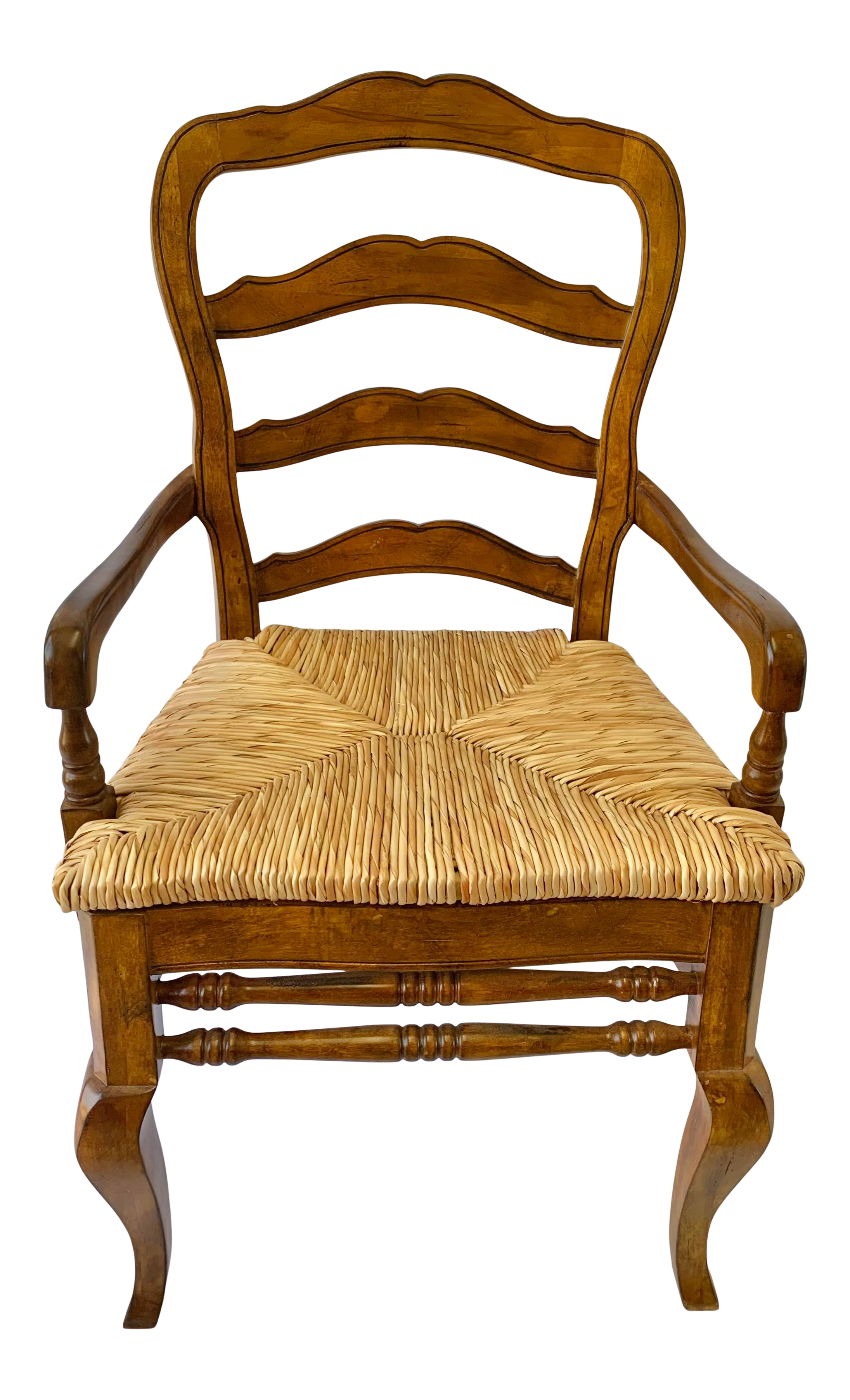 Ballard Designs Rush Seat Armchair | Chairish