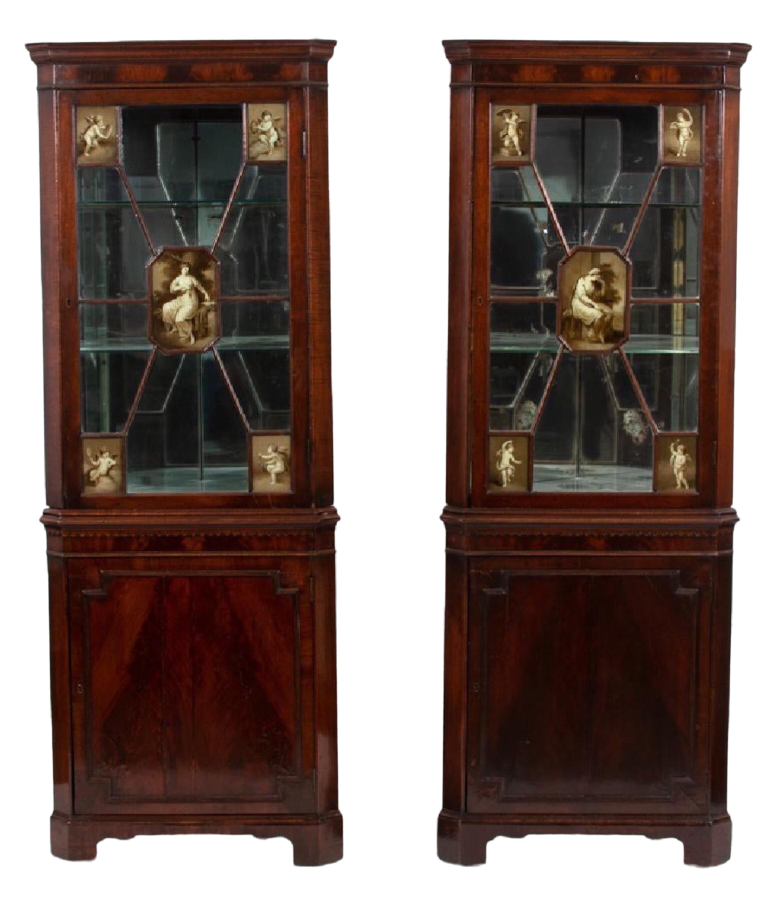 19thC. English Regency Corner a Pair Chairish