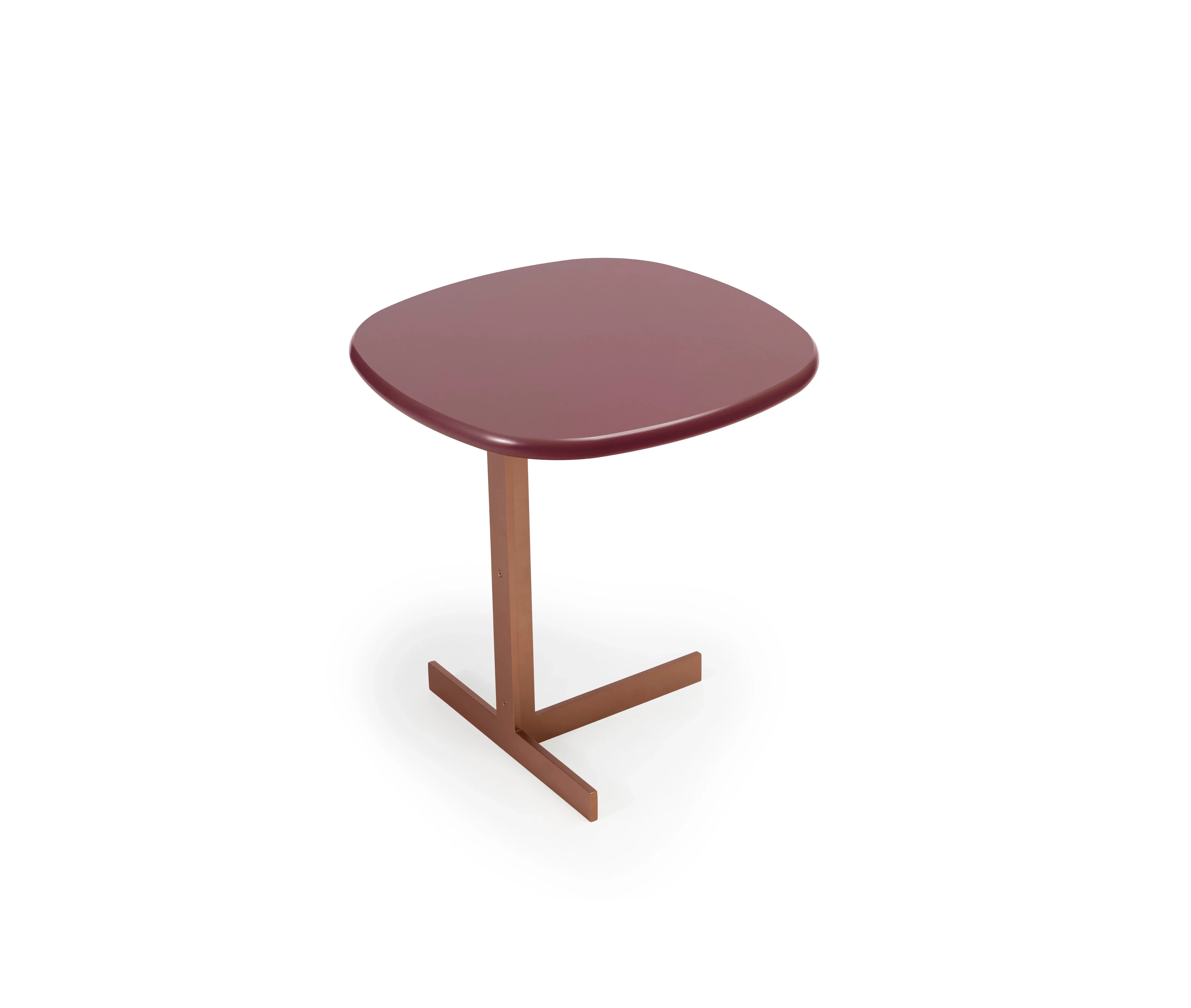 Naturae Red Small Table by Angelettiruzza Design for Bottega Intreccio