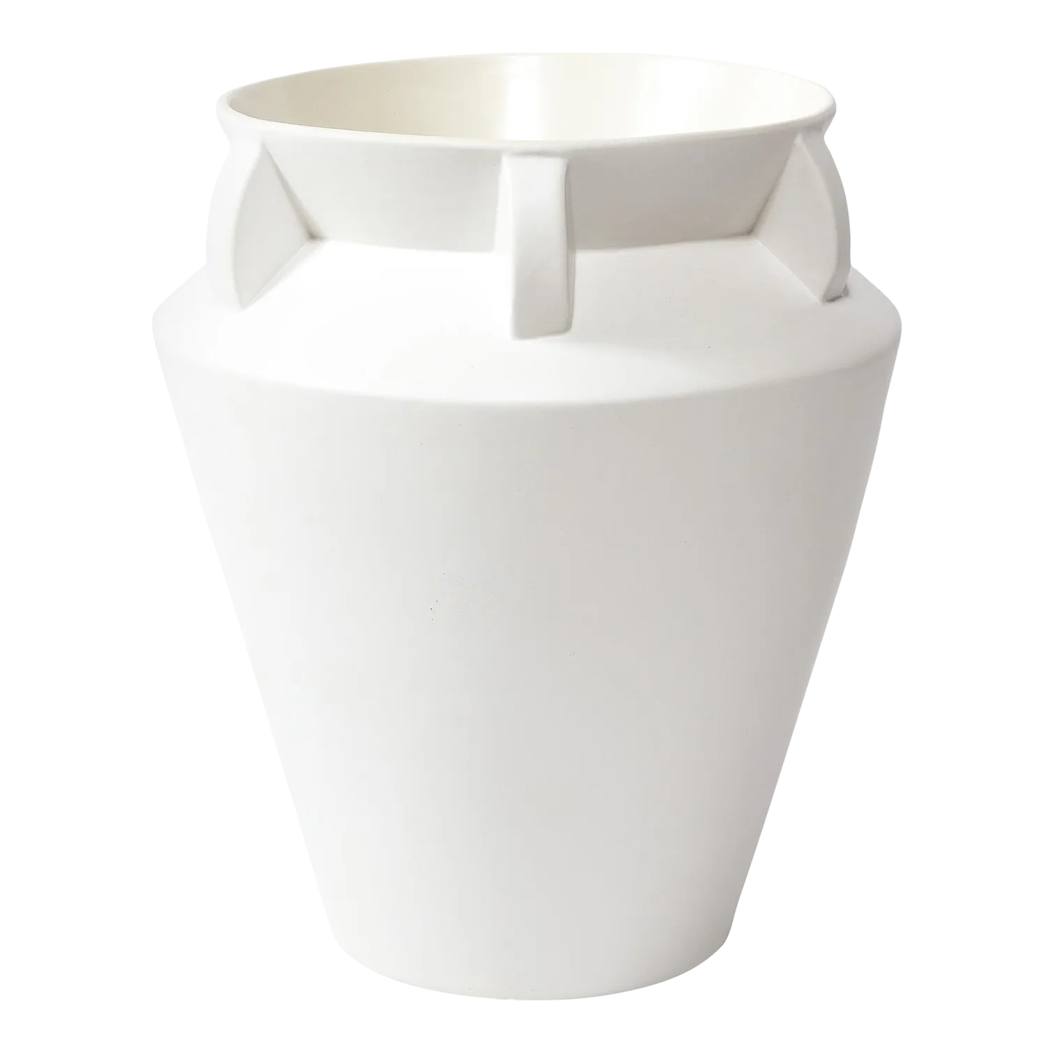 Late 20th Century Modernist Urn Form White Ceramic Vase Chairish