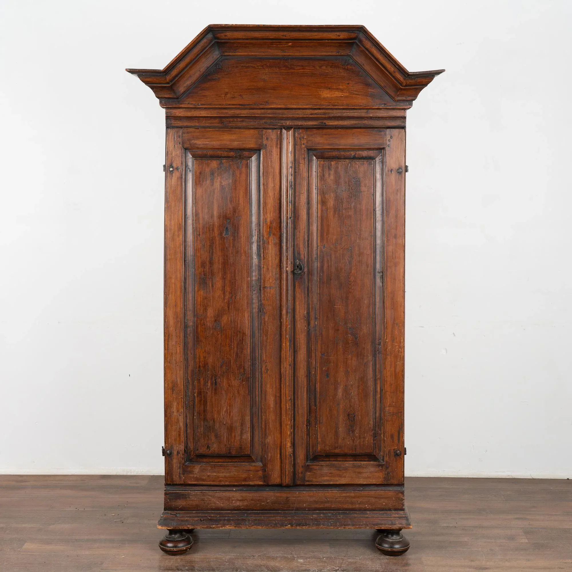 いわえみ Narrow Pine Two Door Armoire, Sweden Circa 1800's | Chairish