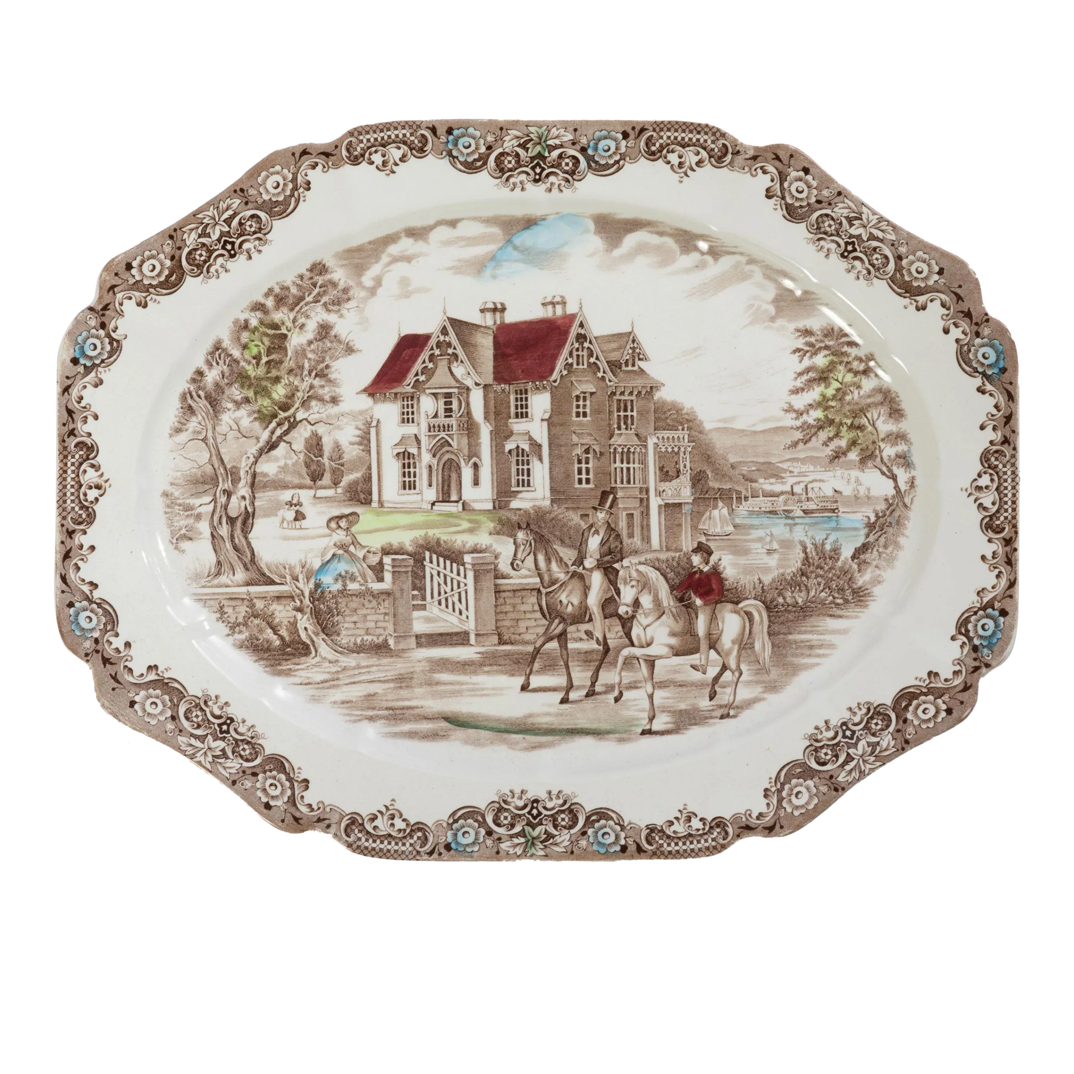 Mid 20th Century Johnson Brothers Heritage Hall Ironstone Platter