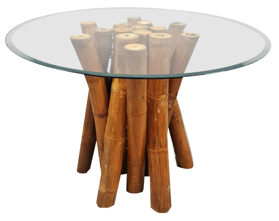 1950s ビンテージ  Bamboo  Restaurant Ware Vintage Bamboo Dining Table, 1950s | Chairish