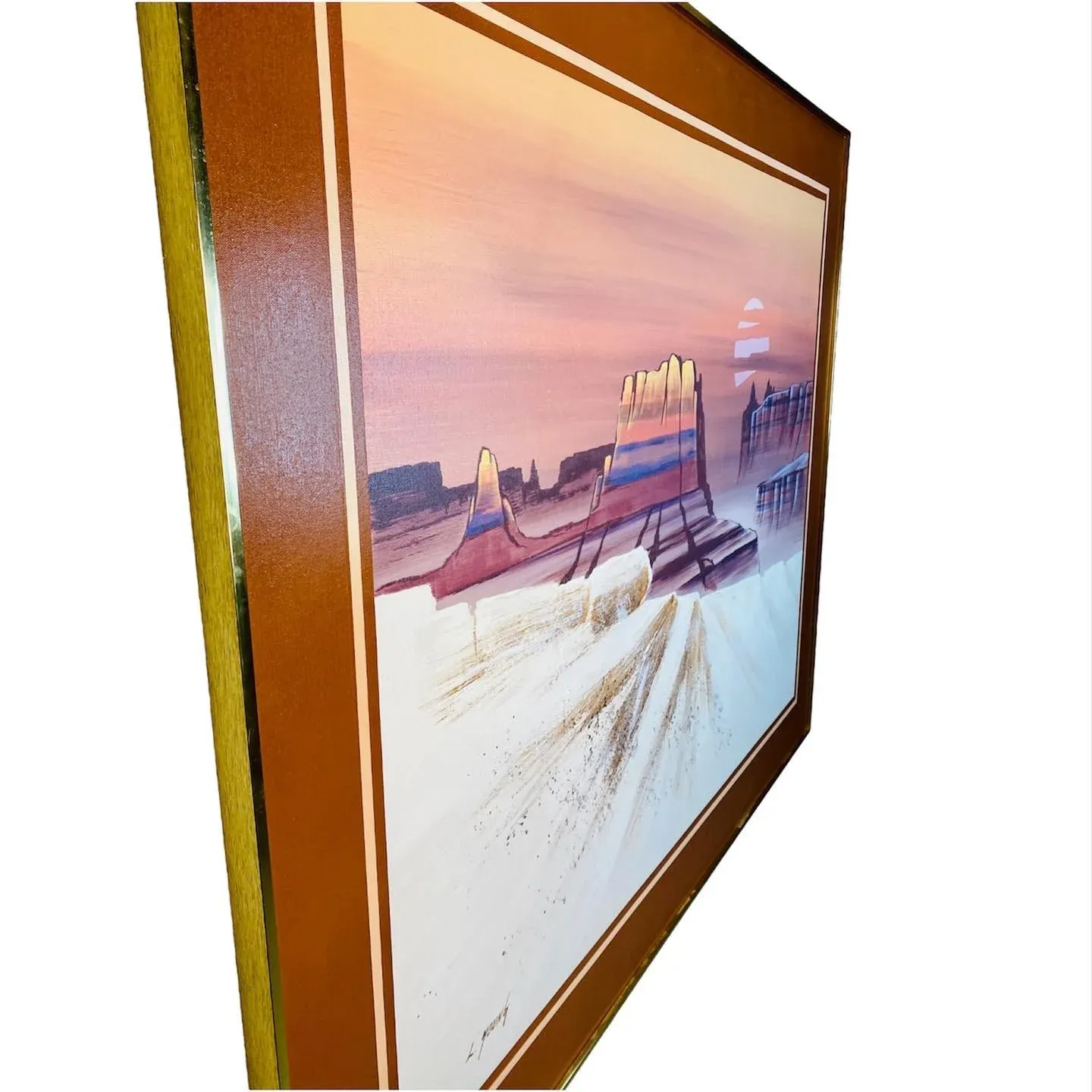 Mid Century Modern Vanguard Studios Oil on Canvas Painting by L Young