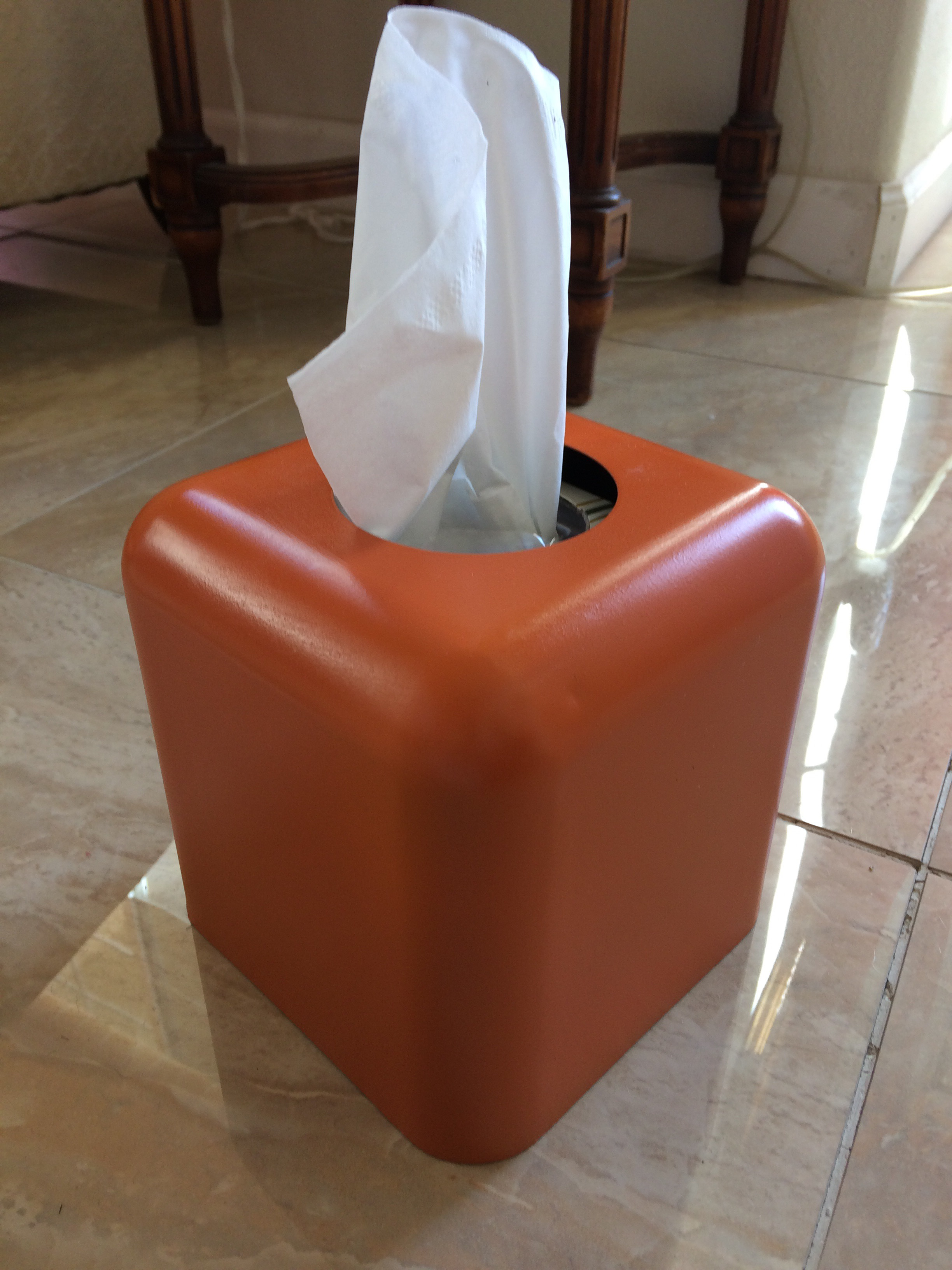 Orange tissue box cover deals