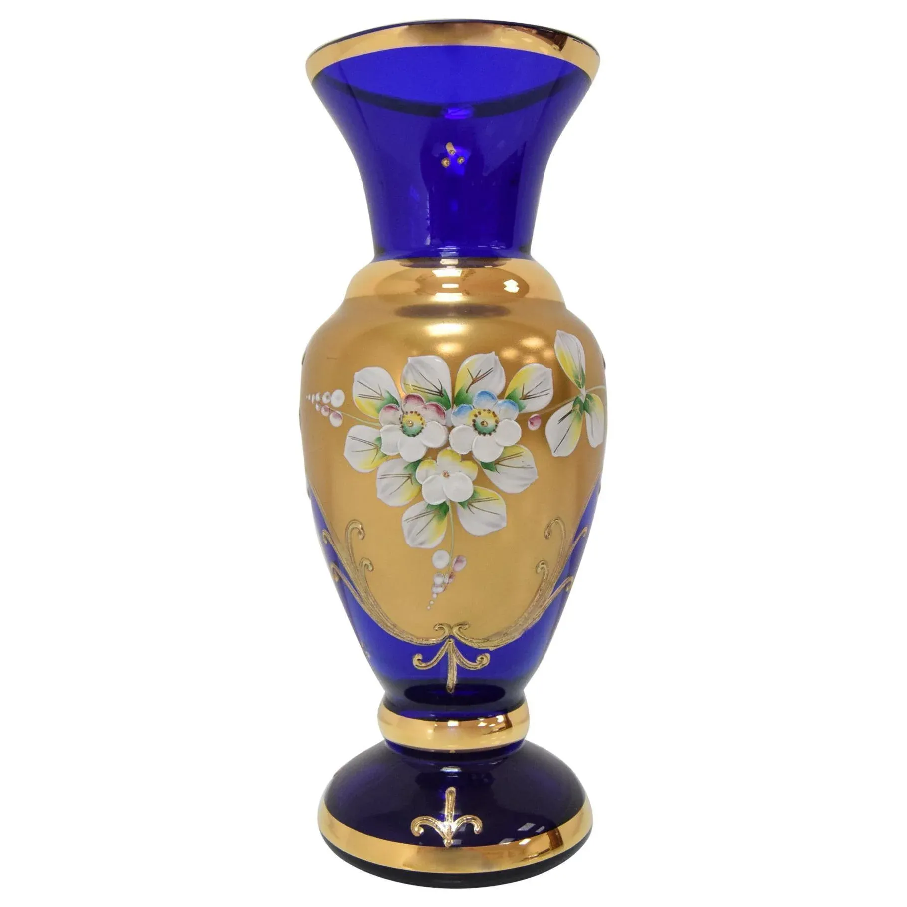 Mid-Century Handmade Gilt Vase by Novo Borske Sklo, 1960s | Chairish