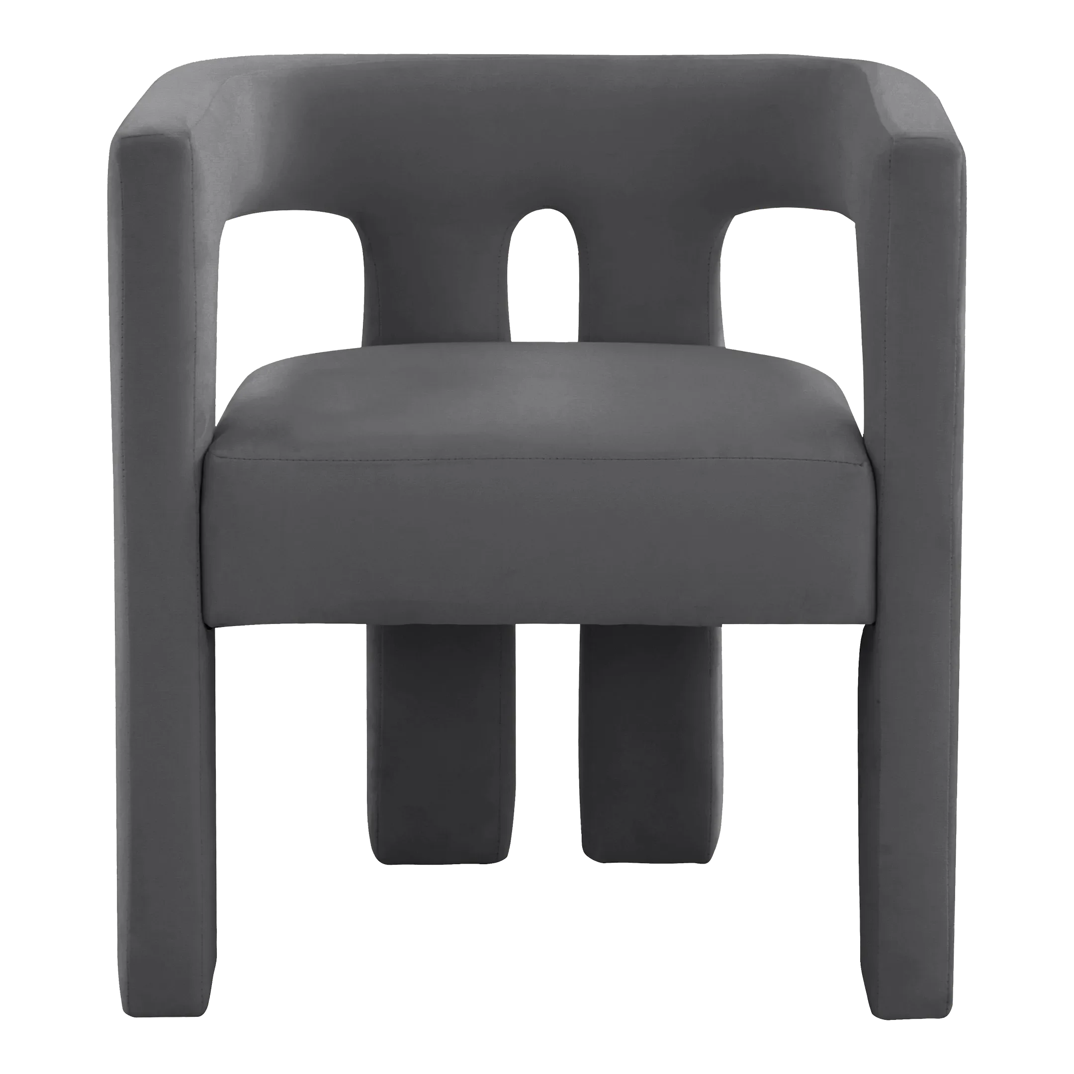 Sloane Dark Grey Velvet Chair Chairish