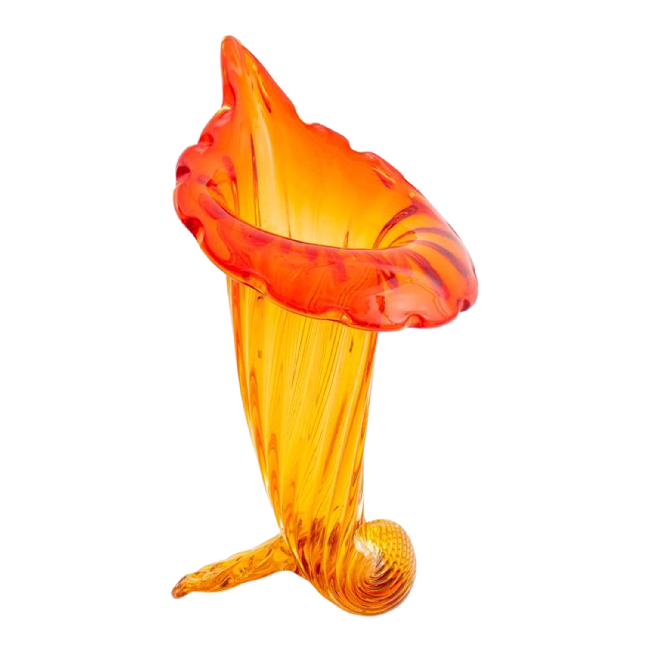 Amberina Glass Trumpet Vase, Ca. 1900 Chairish