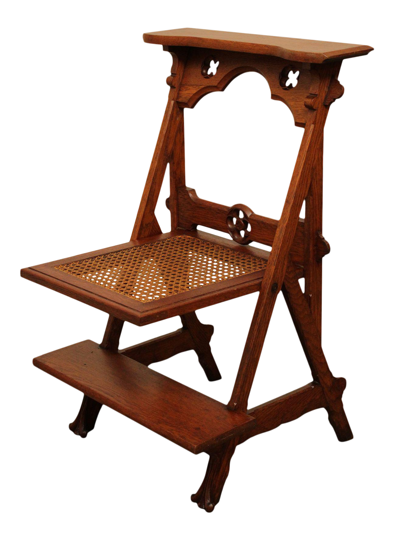 oak benches with backs on Antique 19th Century American Gothic Style Oak Kneeling Bench Chairish