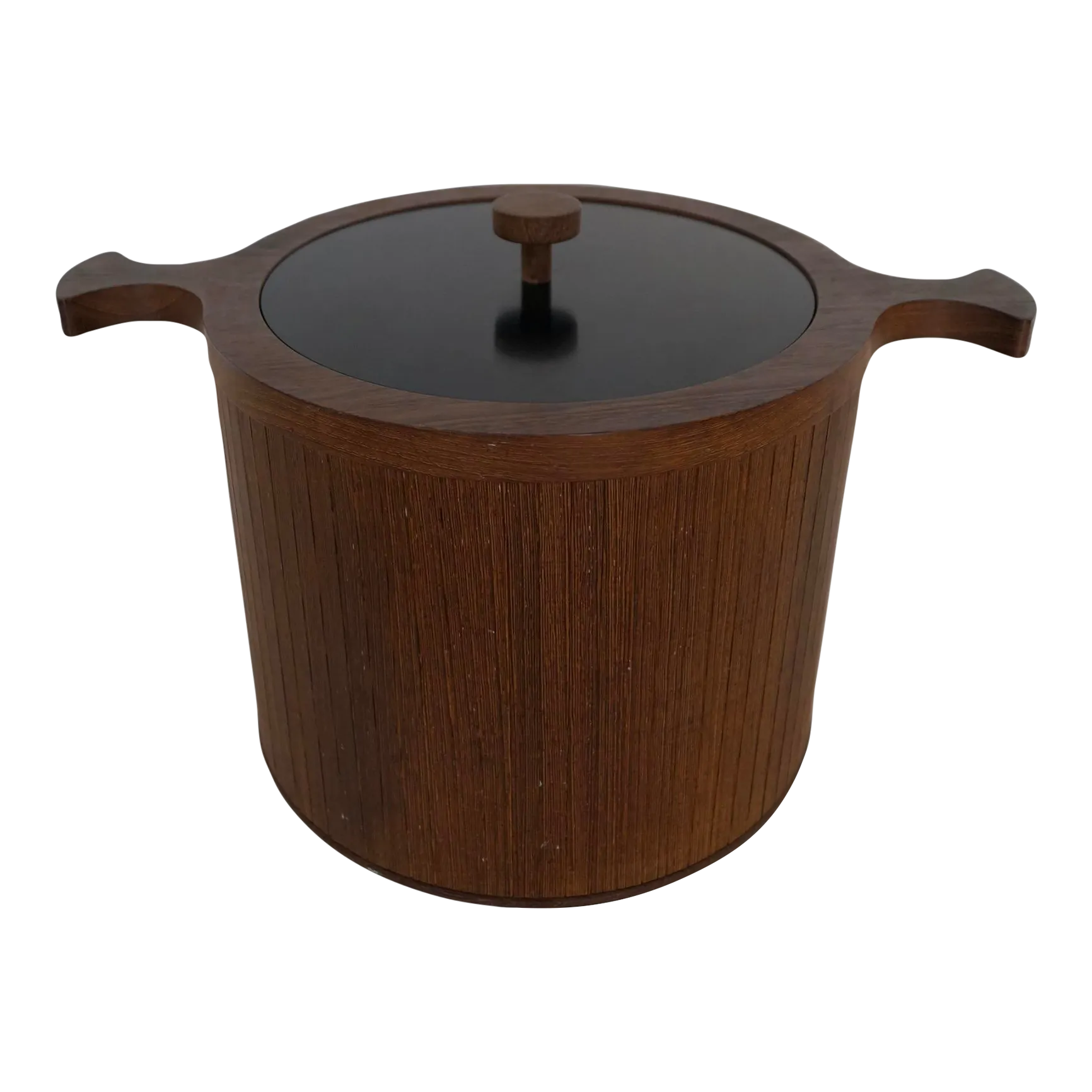 1960's Danish Modern Wood Ice Bucket Chairish
