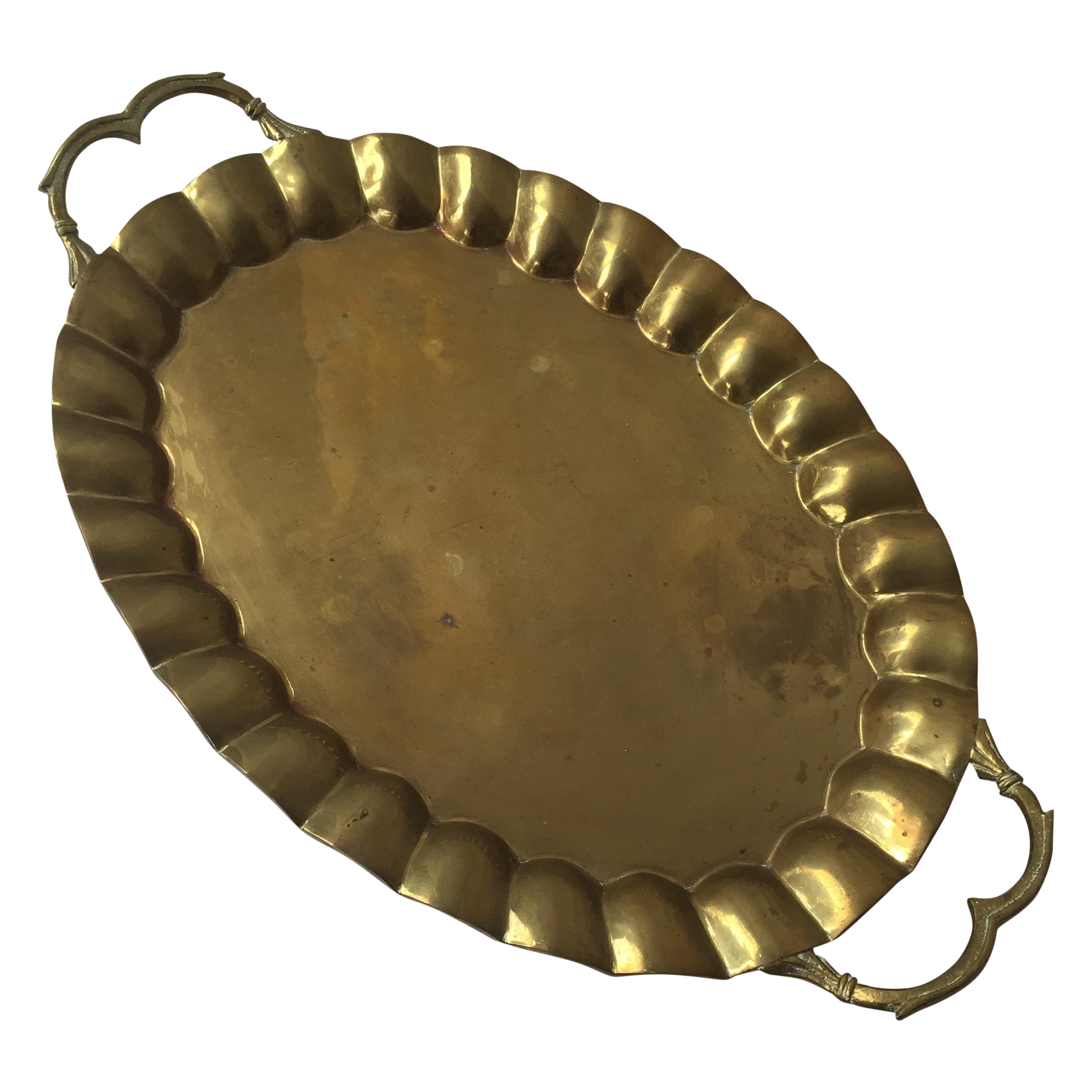 Brass & Silver Handled Platter Chairish