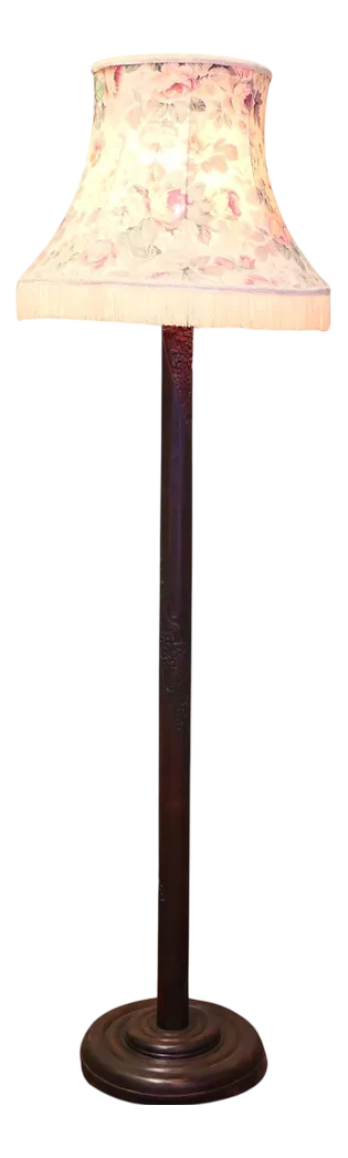 Oriental Carved Floor Lamp, 1920 | Chairish
