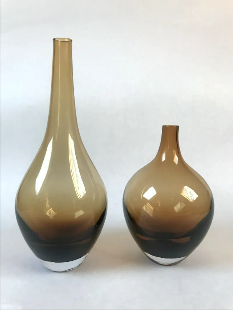 Mid-Century Glass Vase Set, 1960s, Set of 2 | Chairish
