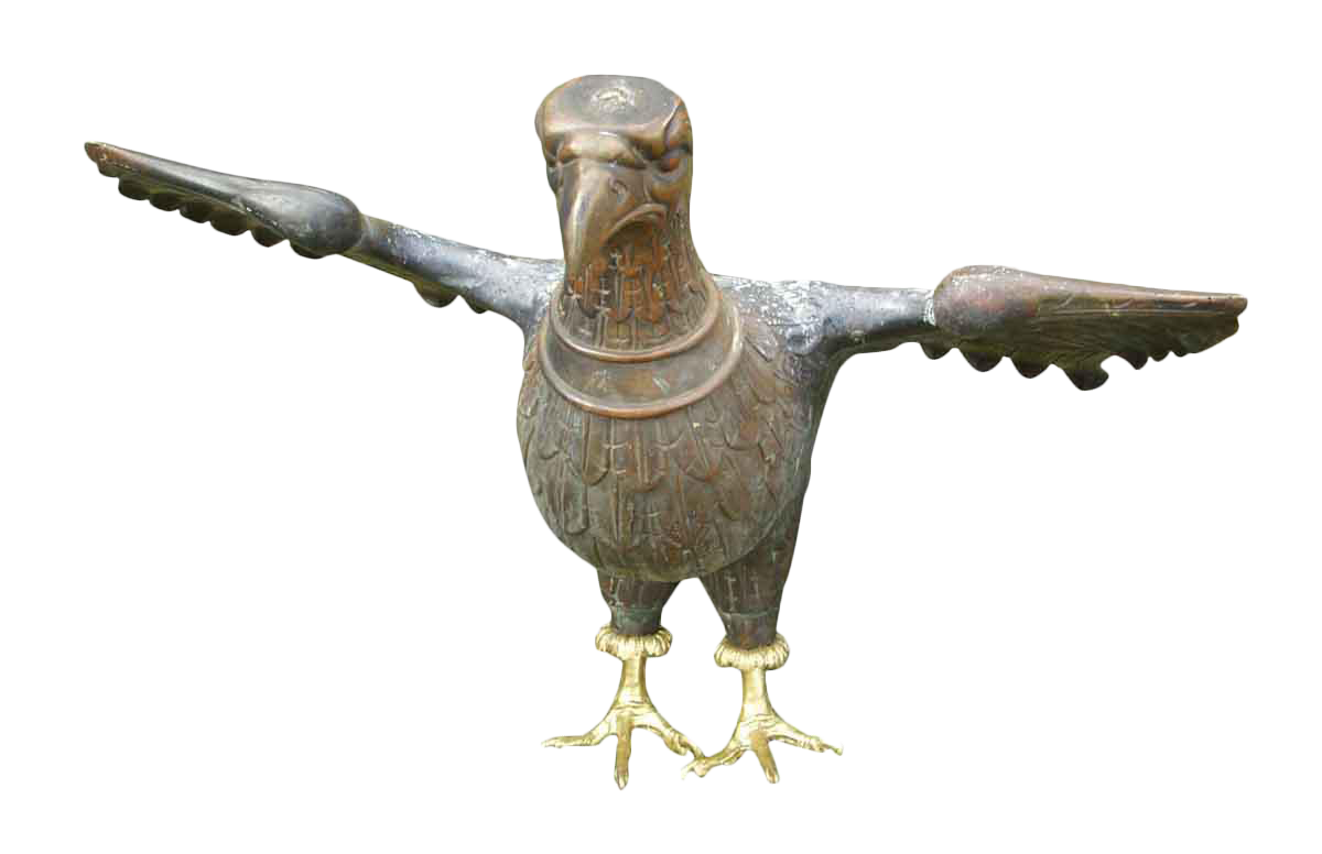Mid 20th Century Solid Bronze Eagle Statue Chairish