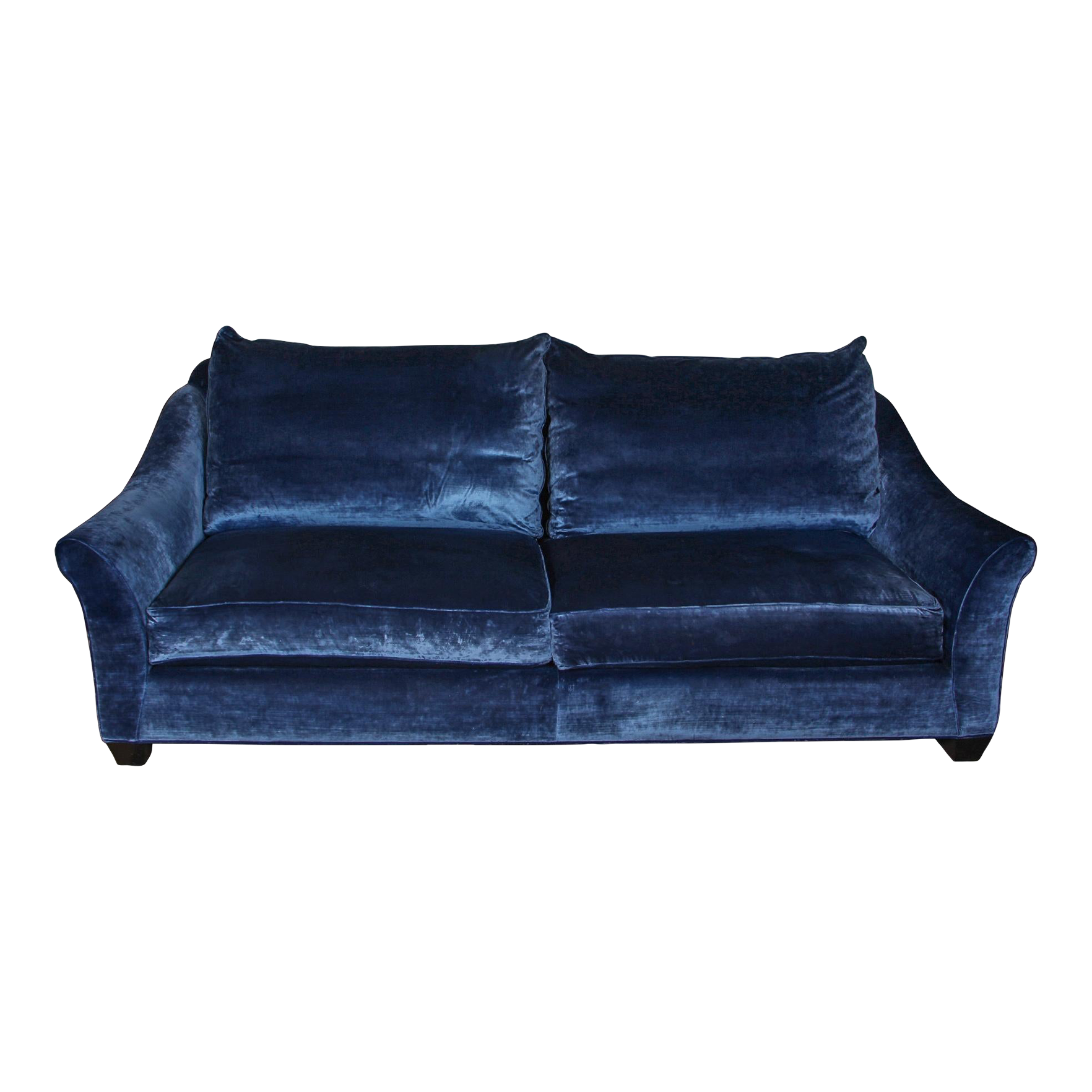 Verellen Custom Modern Classic Velvet Sofa, With Label Chairish