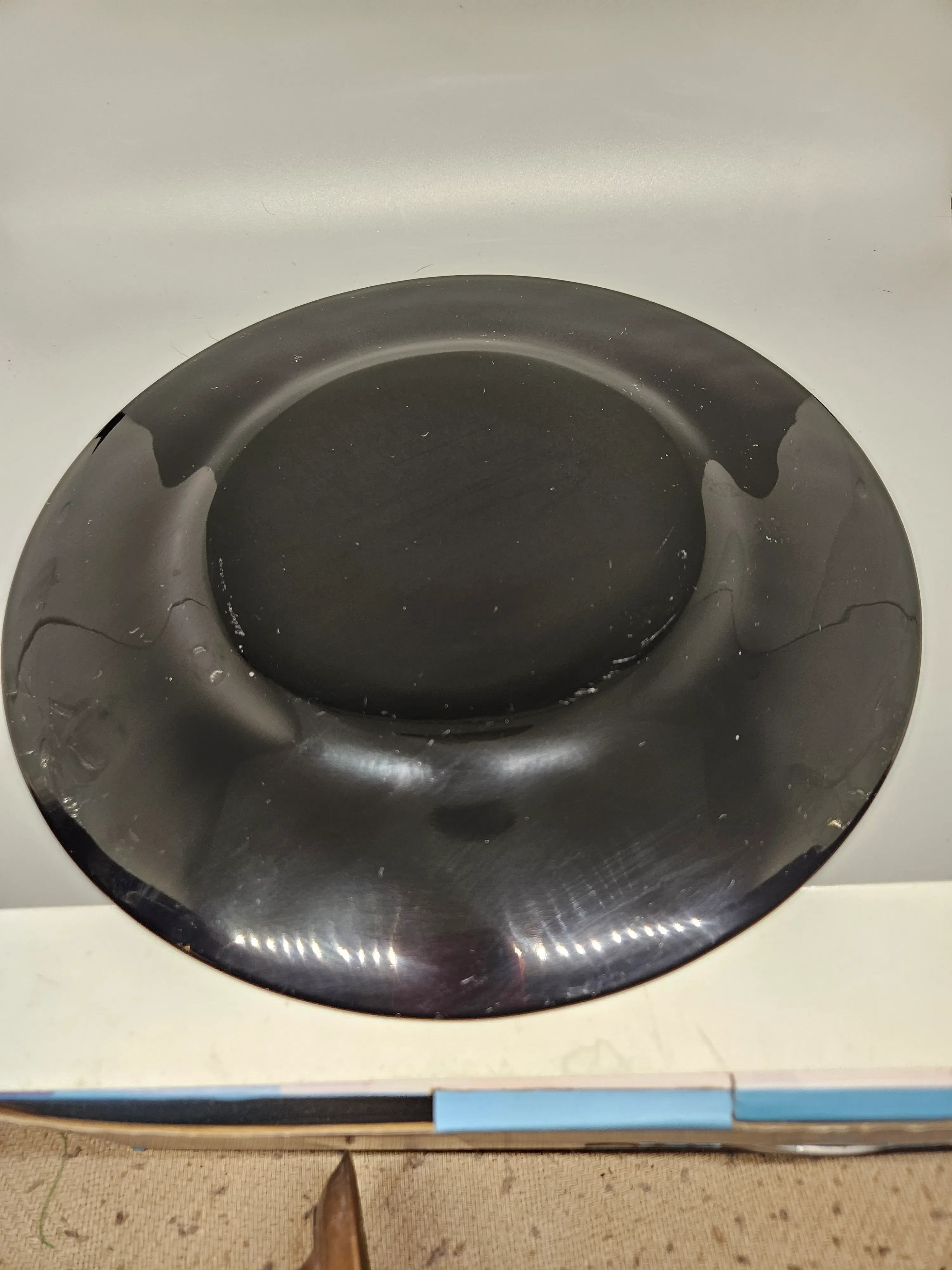 Vintage Lalique Algues Tree of Life Seaweed Black Crystal Plate