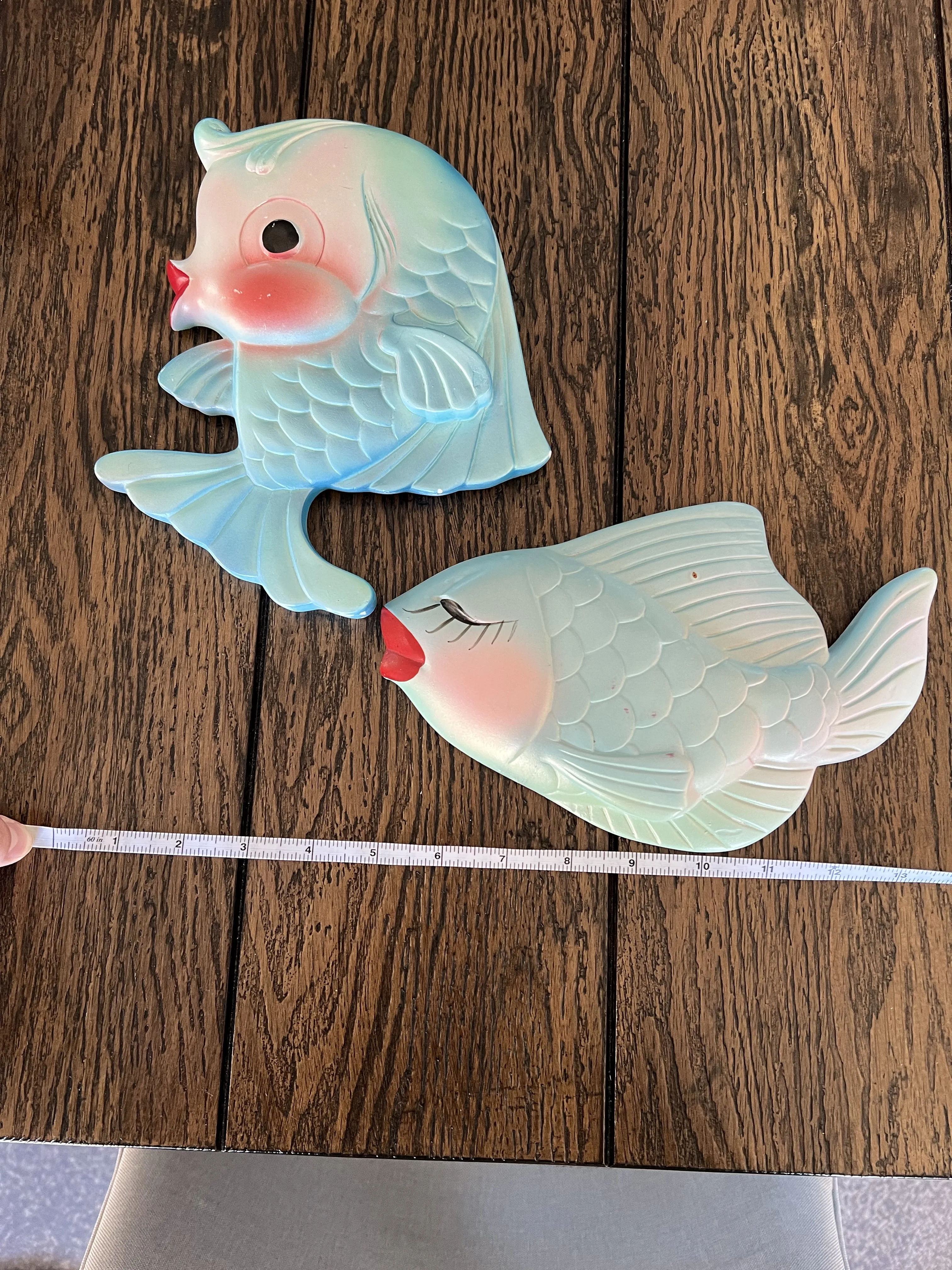 絵画　魚　2つセット Vintage 1971 Miller Studio Chalkware Set of Fish- 2 Pieces