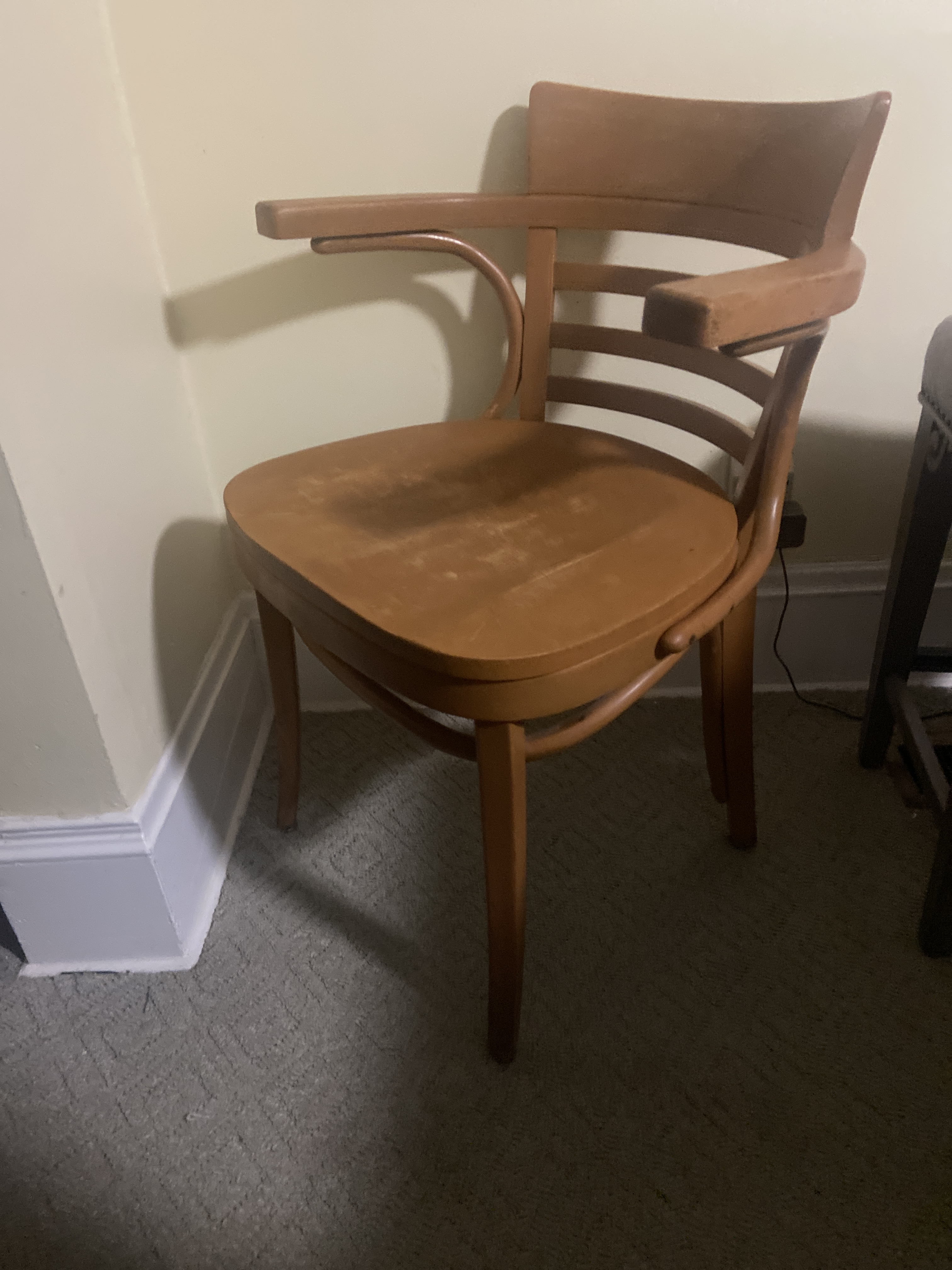 Mid 20th Century Zpm Radomsko for Thonet Bentwood Arm Chair | Chairish