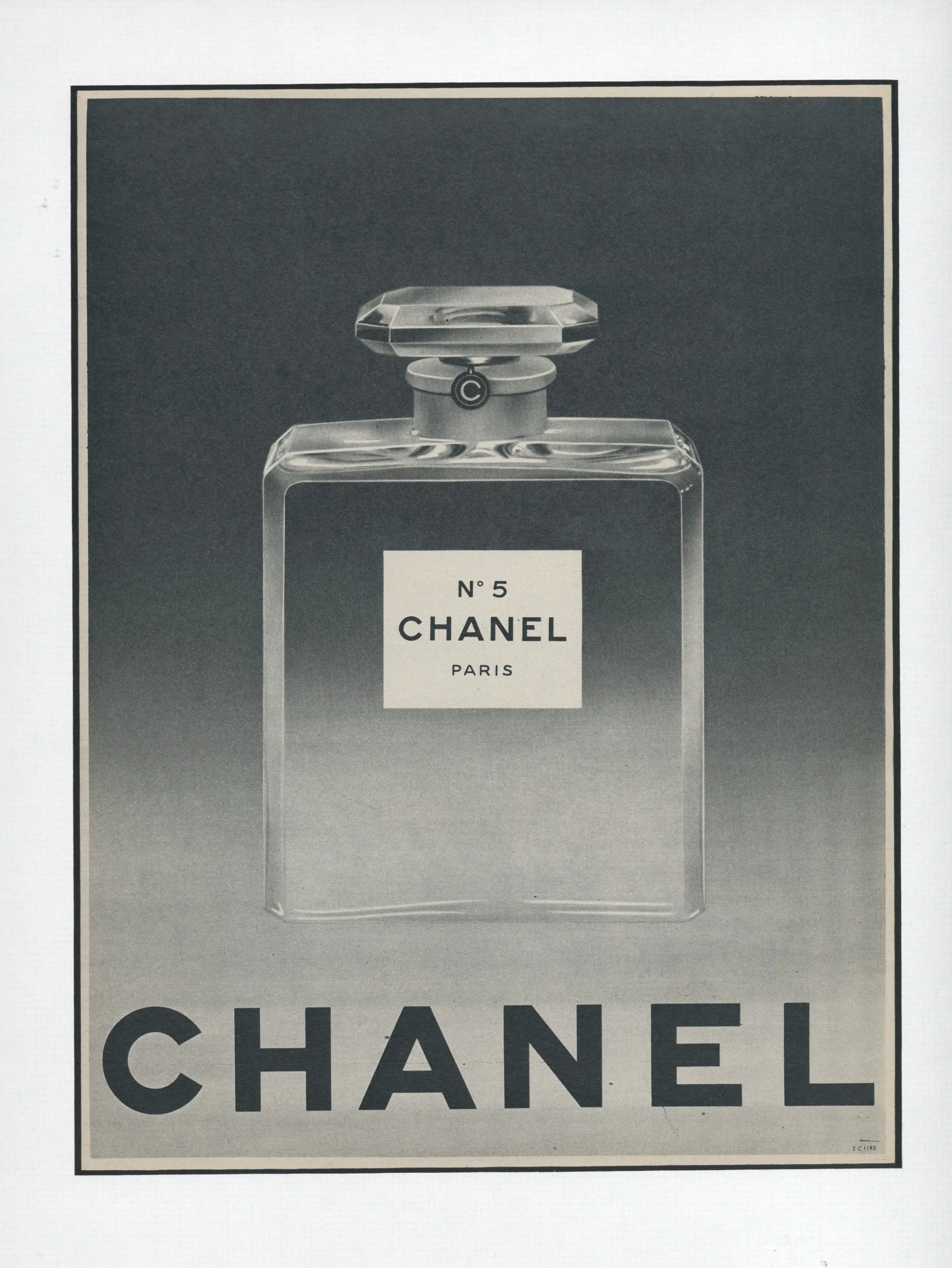 1962 French Vintage Advertisement Perfume Print-Chanel No. 5, Matted